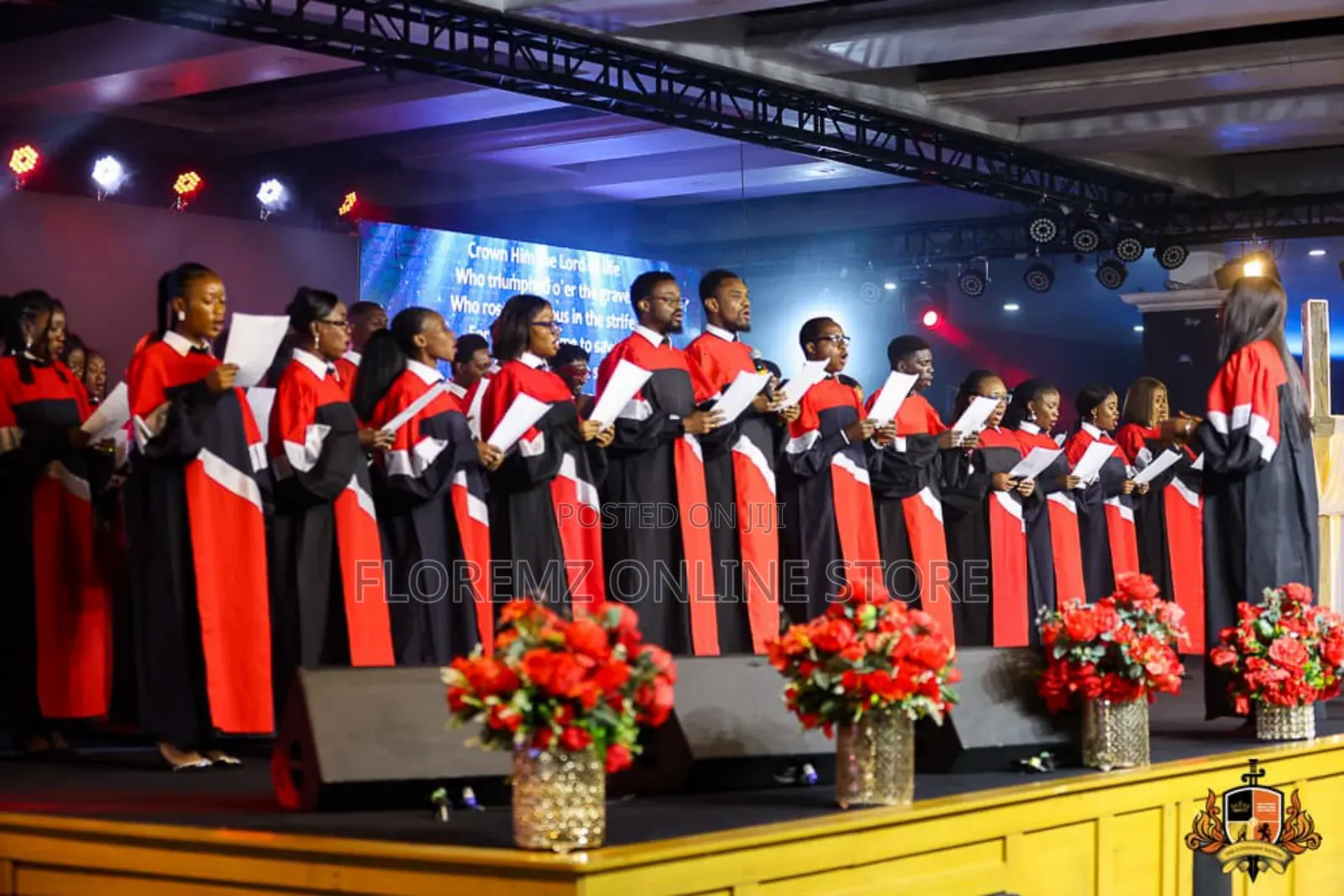 Red / Black Choir Robes Bulk Rental