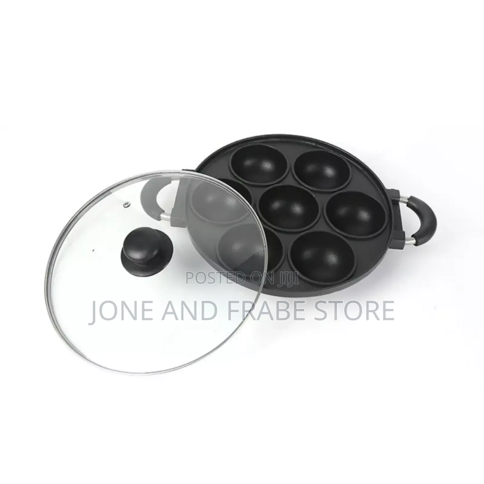 7 Hole Non-Stick Masa Cake Pan With Cover