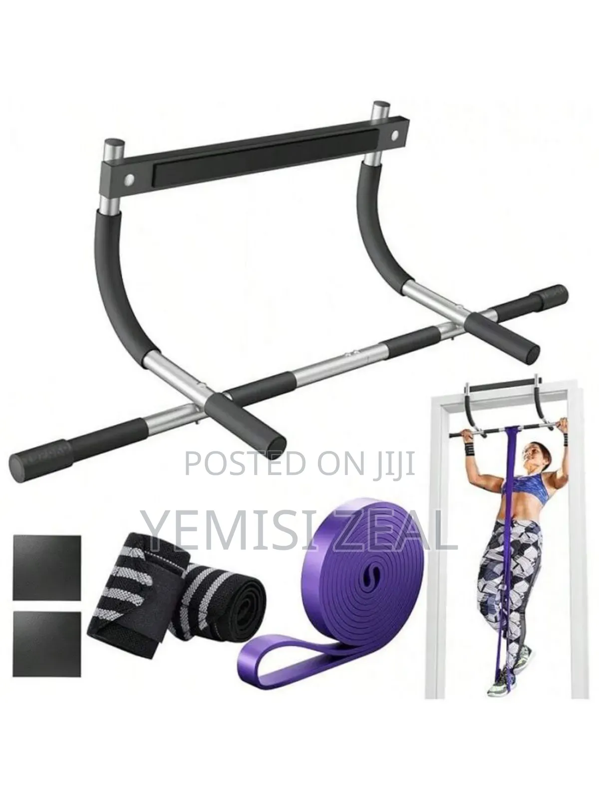 Durable Door Gym and Wrist Wrap and Resistance Band