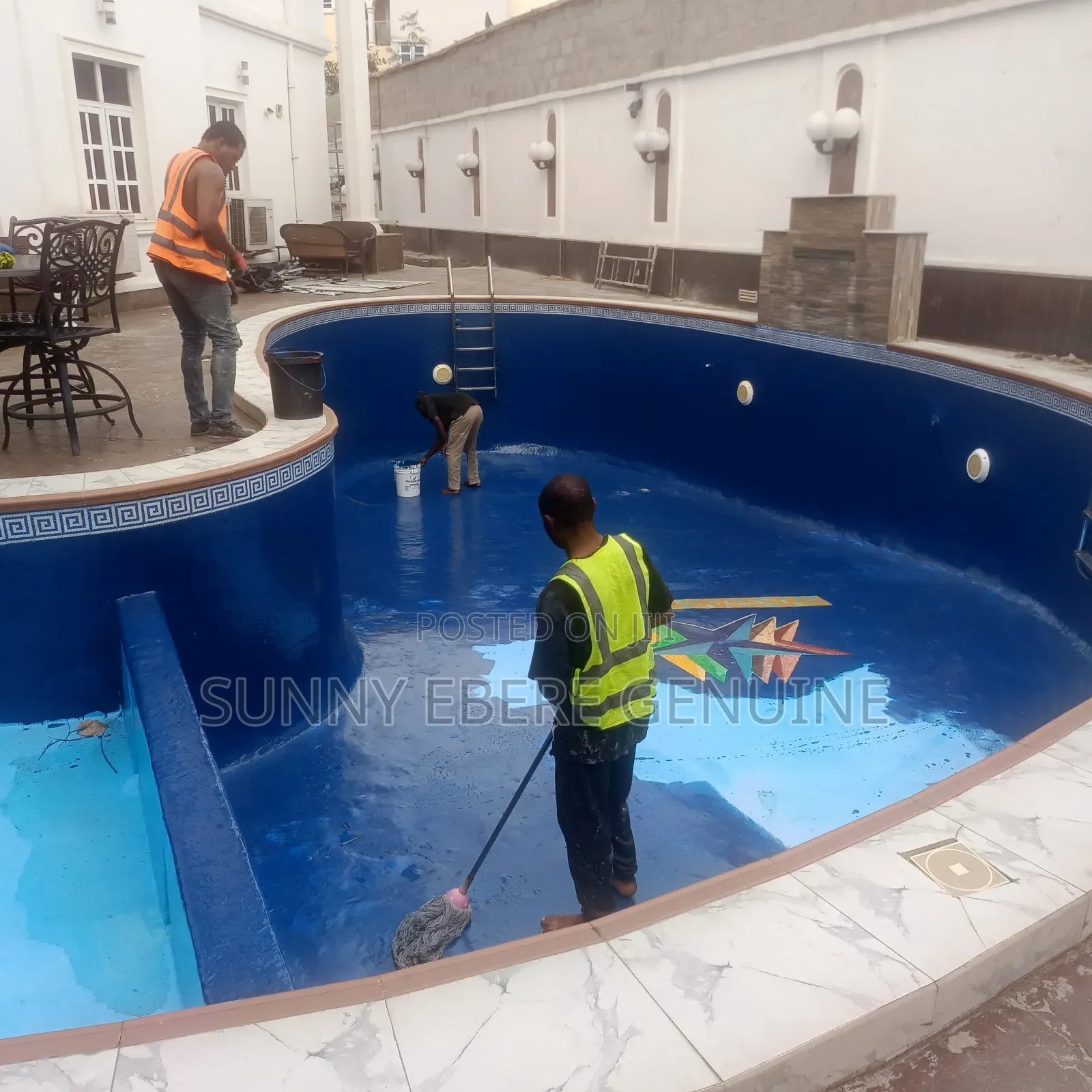 Swimming Pool Paint Coating Deep Blue
