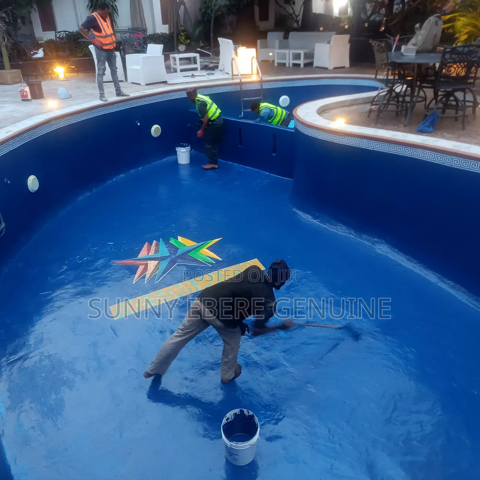 Swimming Pool Paint Coating Deep Blue