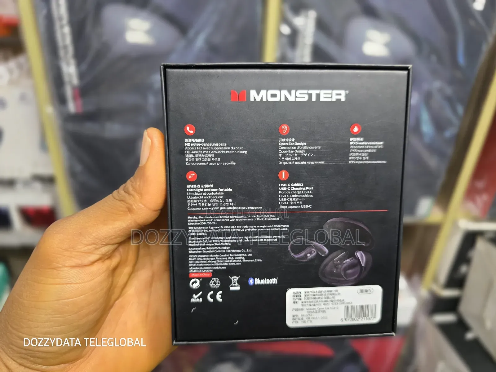 Monster Open Ear Ac210 Air Conduction Bluetooth Headphones