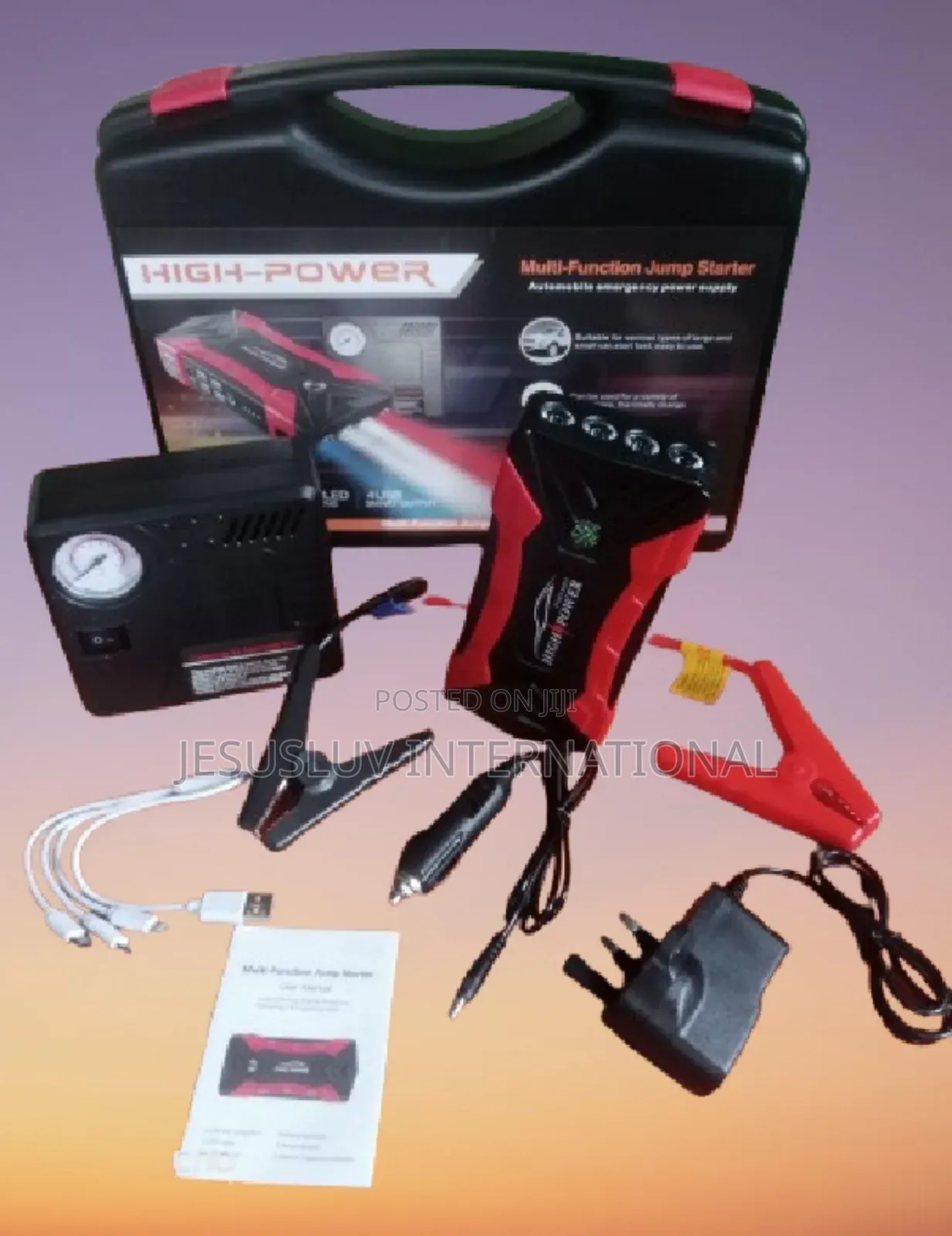 Tire Inflator Air Compressor Jump Starter Battery Booster