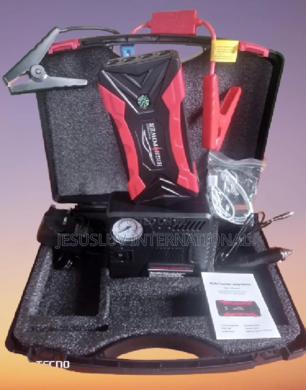 Tire Inflator Air Compressor Jump Starter Battery Booster