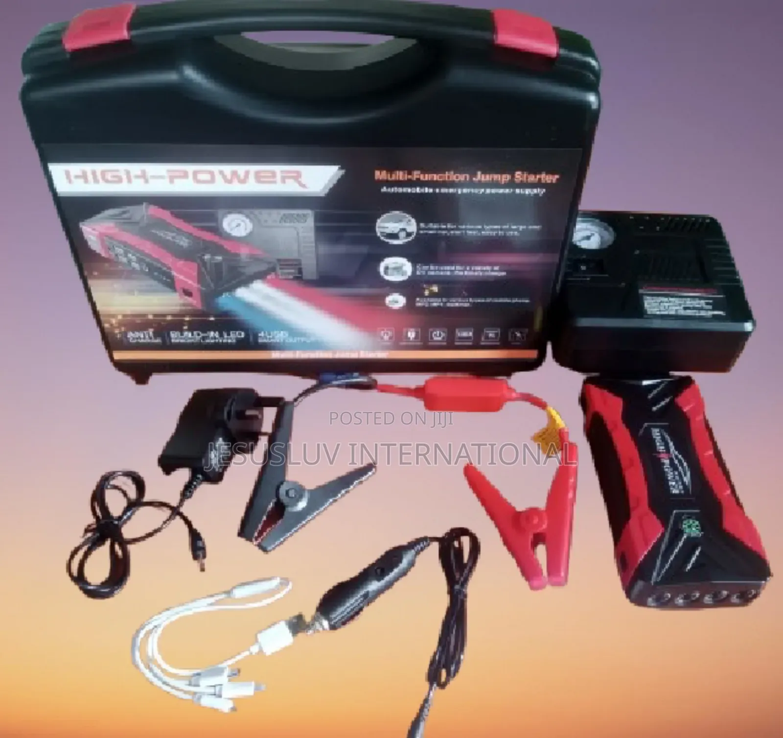 Tire Inflator Air Compressor Jump Starter Battery Booster