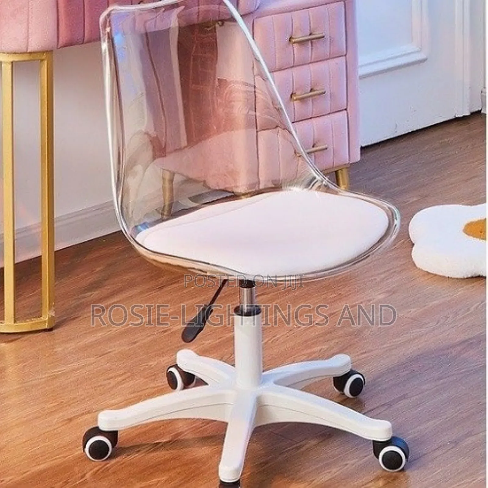 Home Studio Transparent Swivel Office Chair
