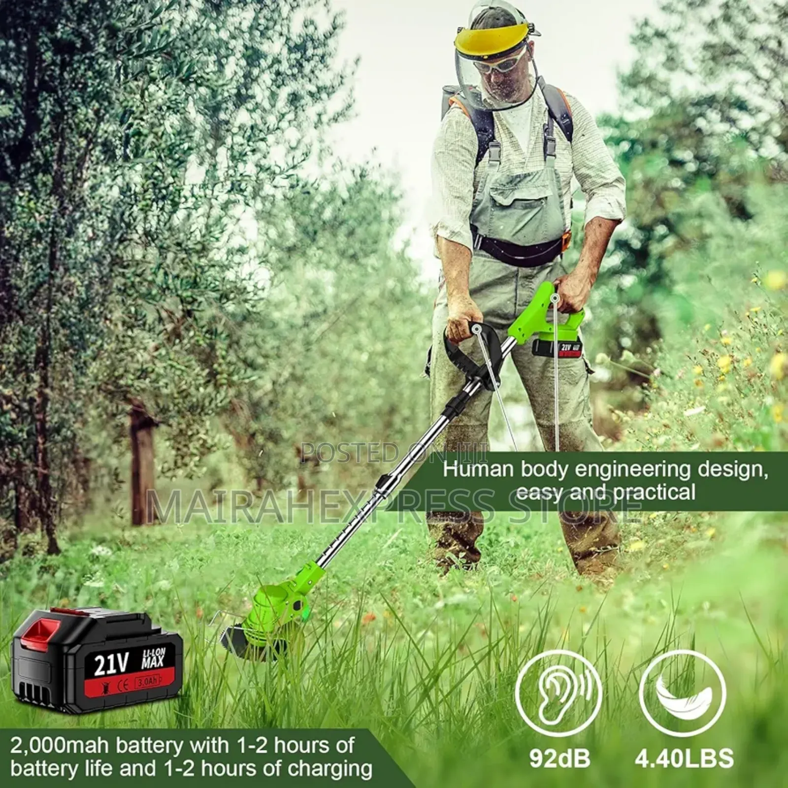 3 in 1 Rechargeable Weed Wacker With 2 Batteries