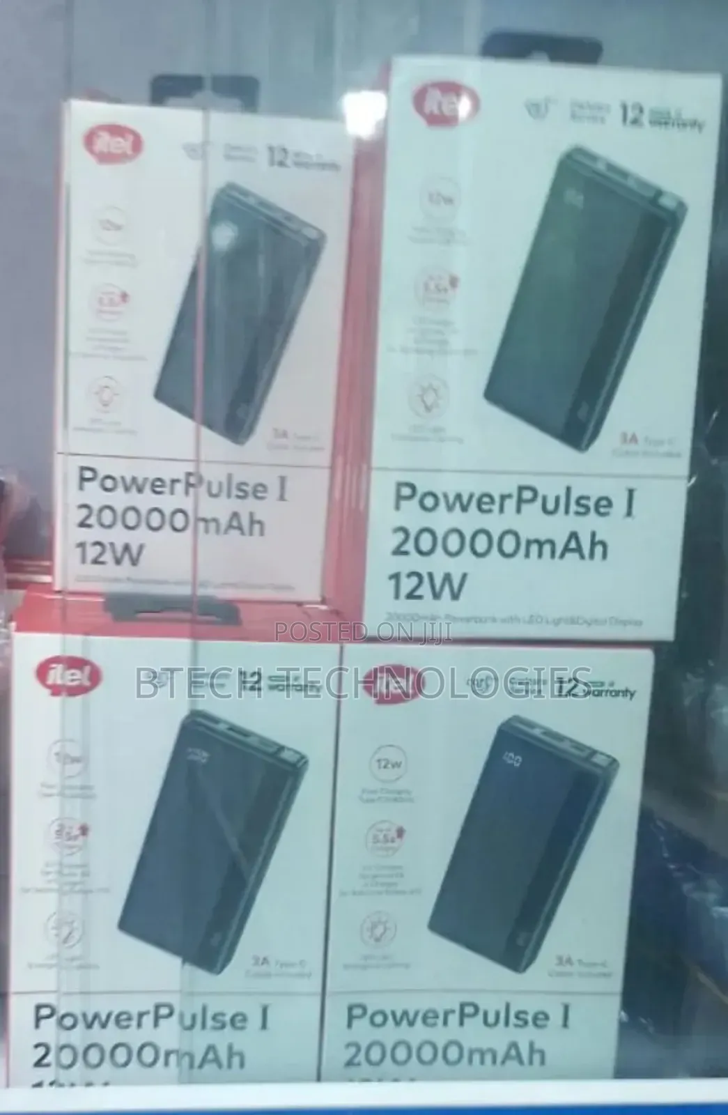 Itel Powerpulse 20000mah 12w Fast Charging, Torch Power Bank