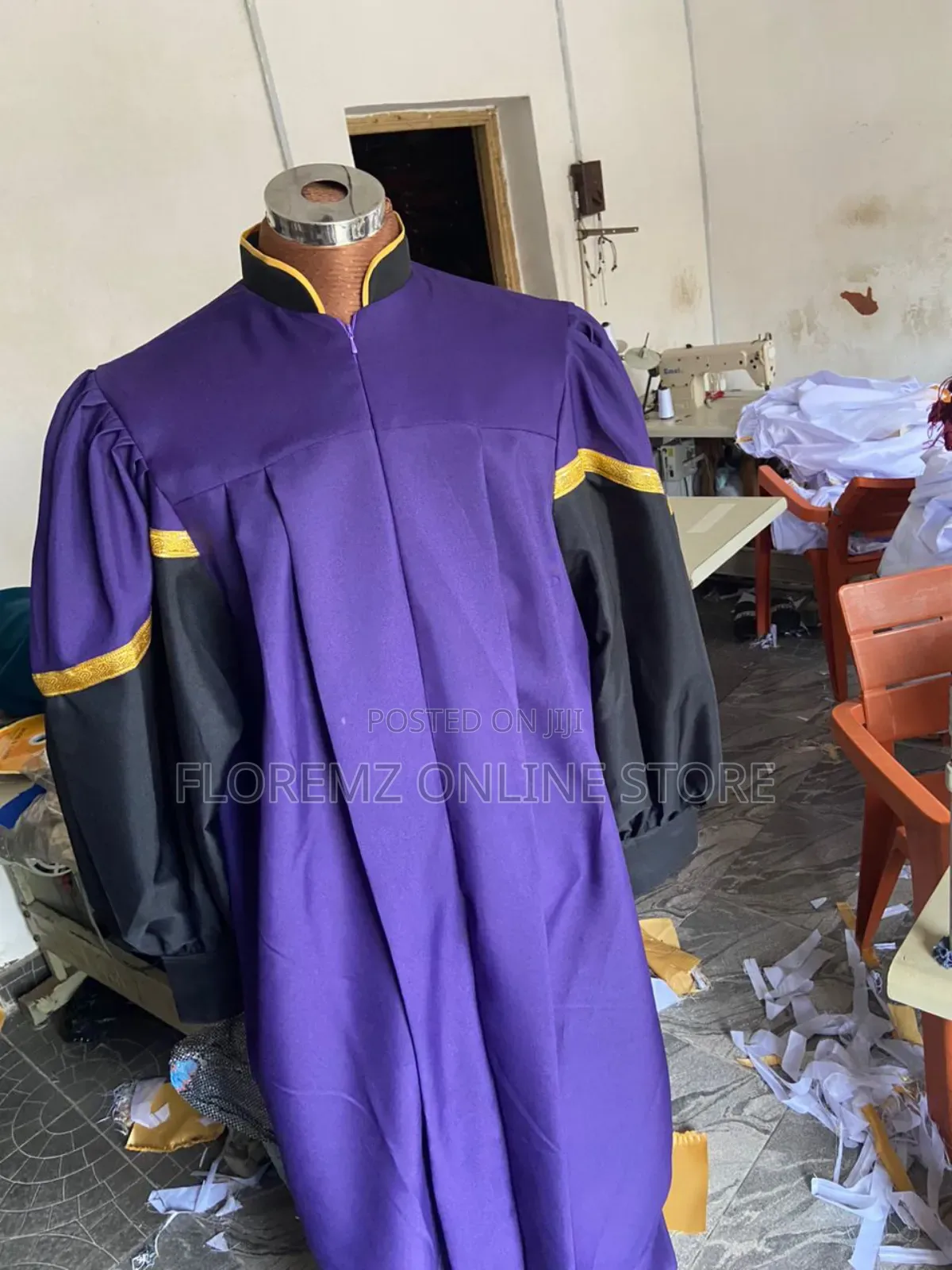 Purple / Black Church Choir Robes Bulk Rental