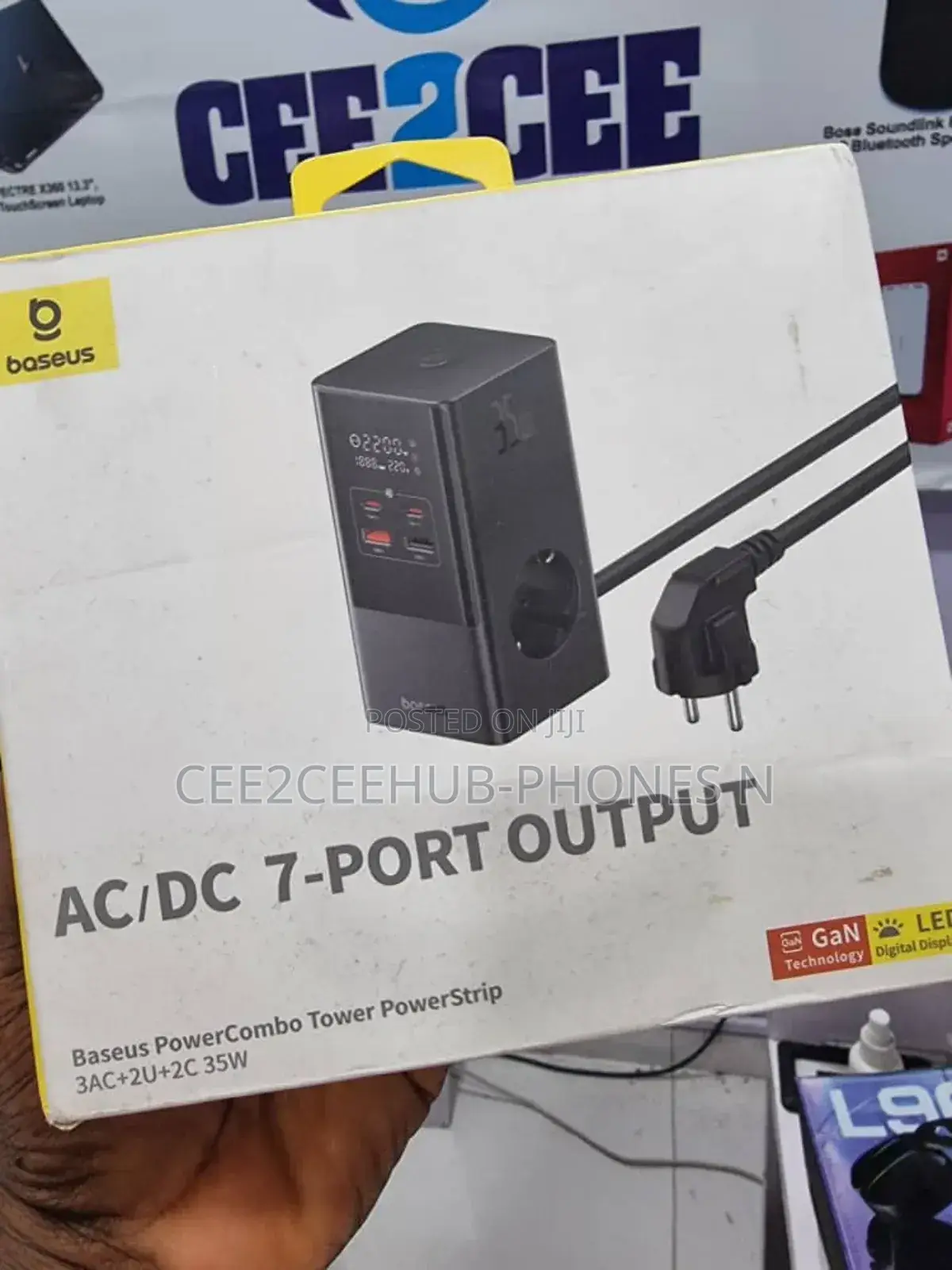 Baseus Ac/Dc 7-Port Power Combo Tower Strip