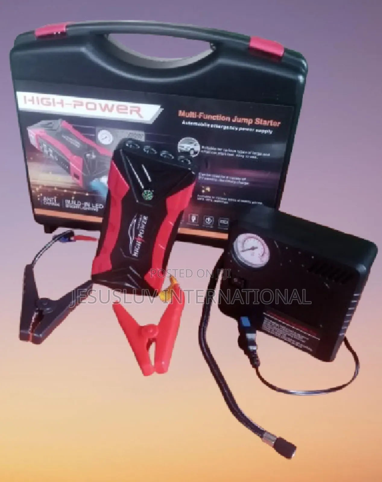Lithium Jump Starter Backup Power Bank With Tyre Inflator12v