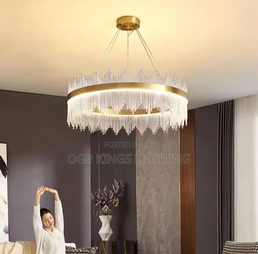 Light Luxury Living Room Chandelier Post-Modern Crystal Bed,