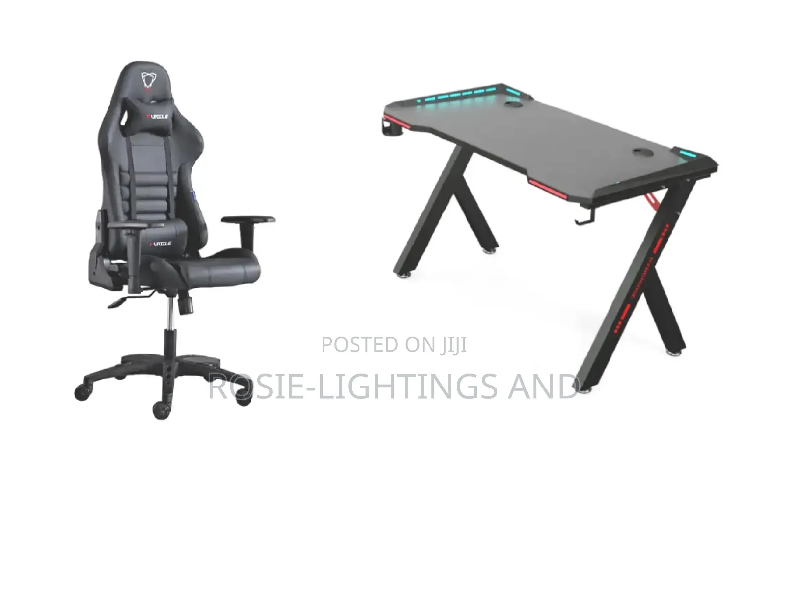 E- Sport Gaming Chair Y Leg Gaming Table With RGB