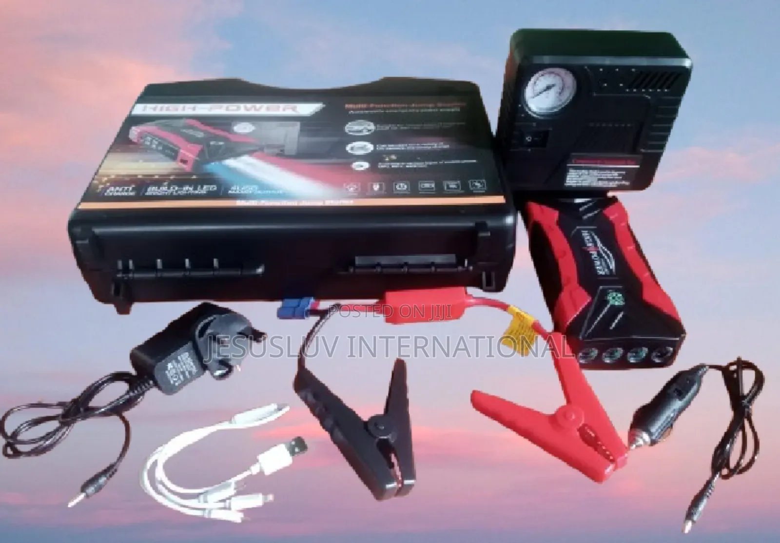 Automotive Jump Starter Battery Booster & Tyre Inflator 12v