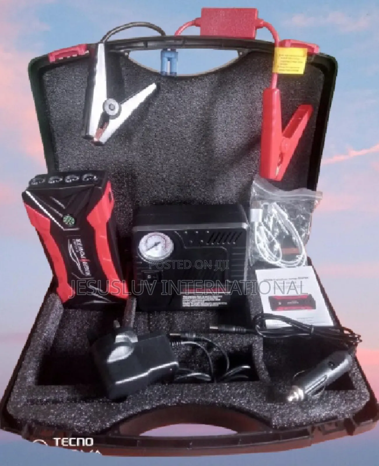 Automotive Jump Starter Battery Booster & Tyre Inflator 12v