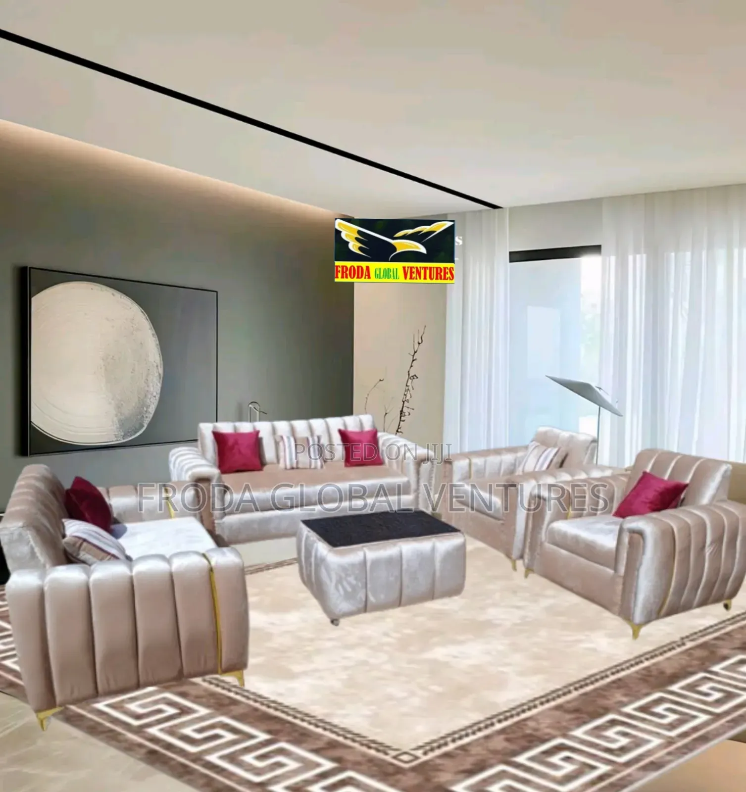 Abuja Quality Sofa Chairs of 7 Seaters and Center Table