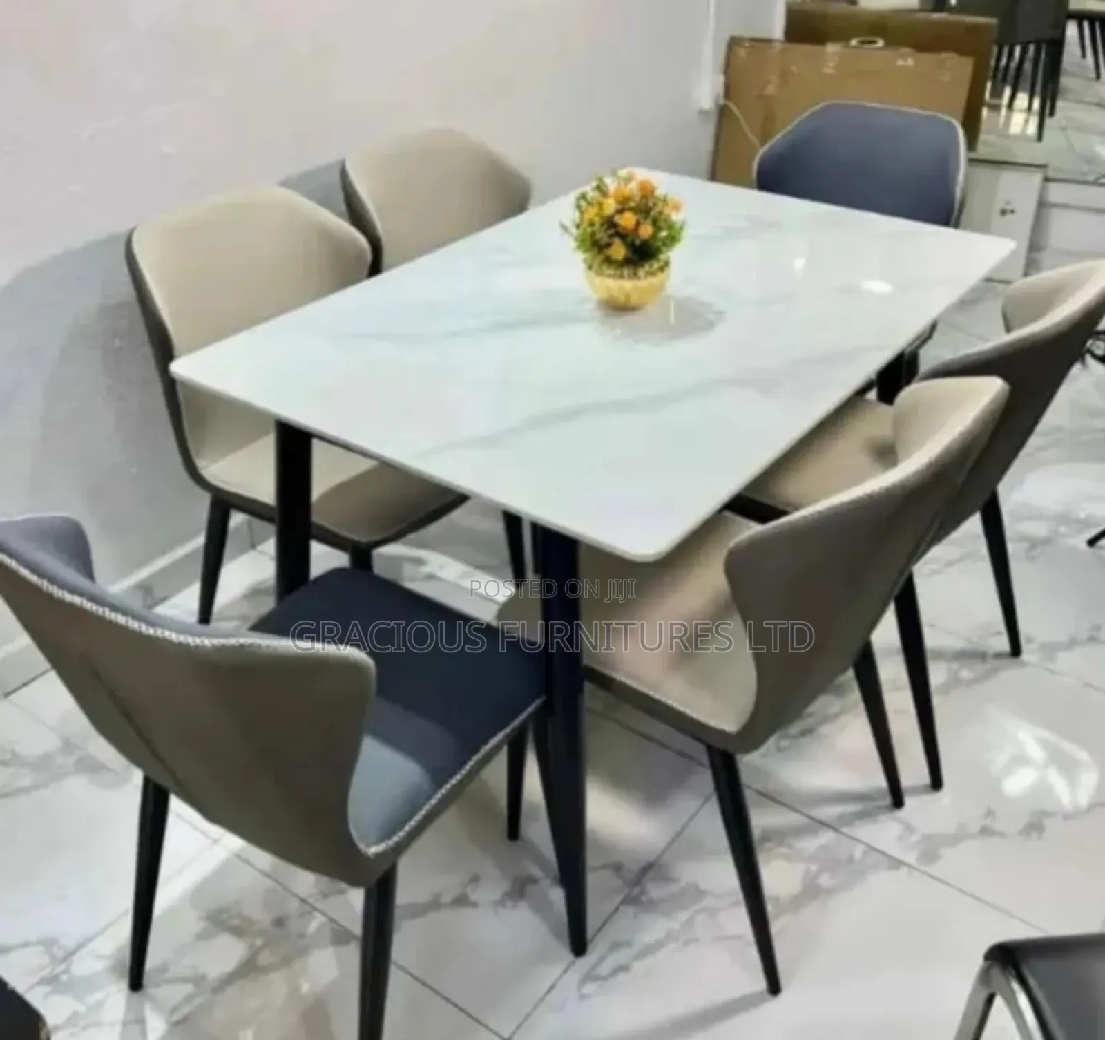 Marble Rectangular Dining Set