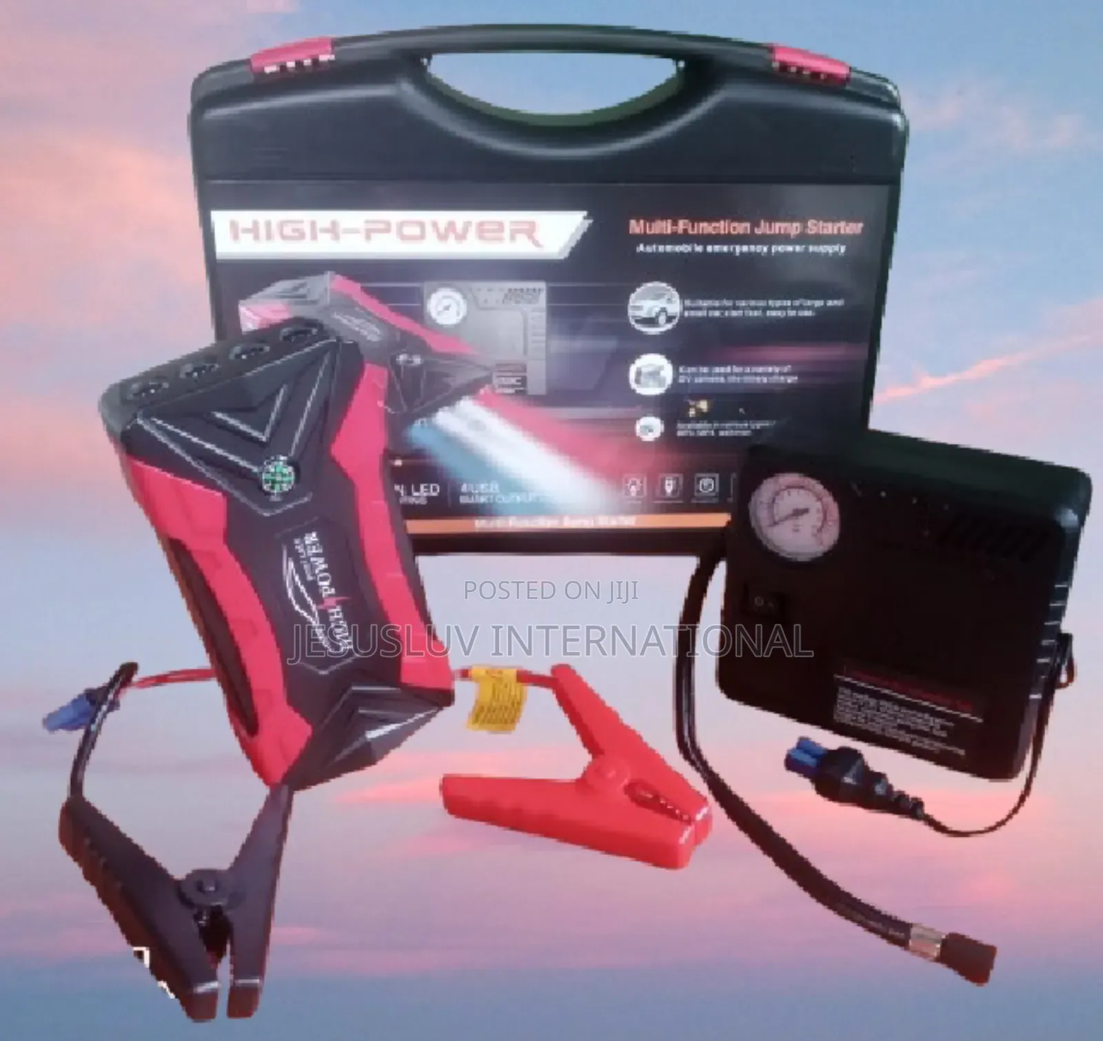 12v Air Compressor Tyre Pump Car Jump Starter Power Pack