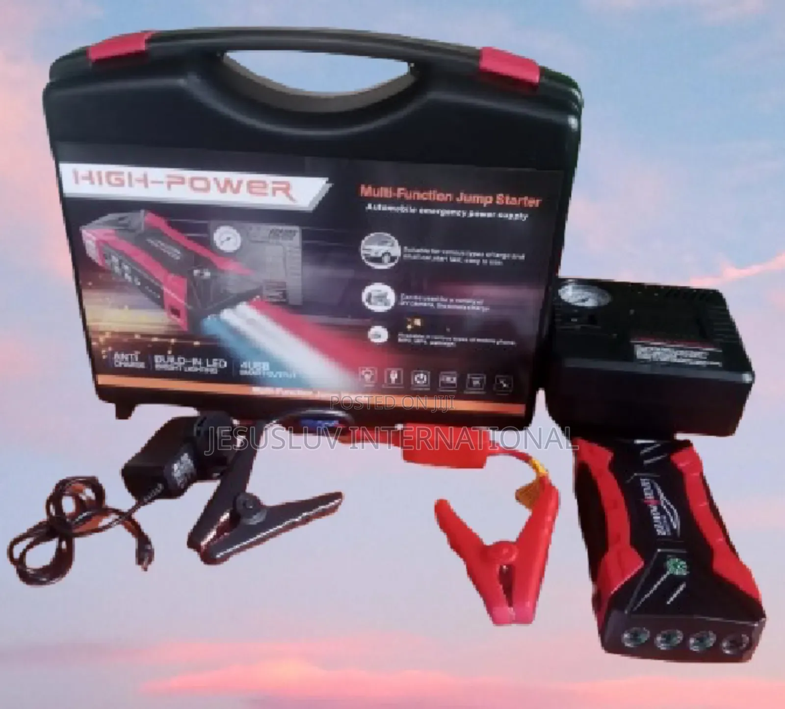 12v Air Compressor Tyre Pump Car Jump Starter Power Pack