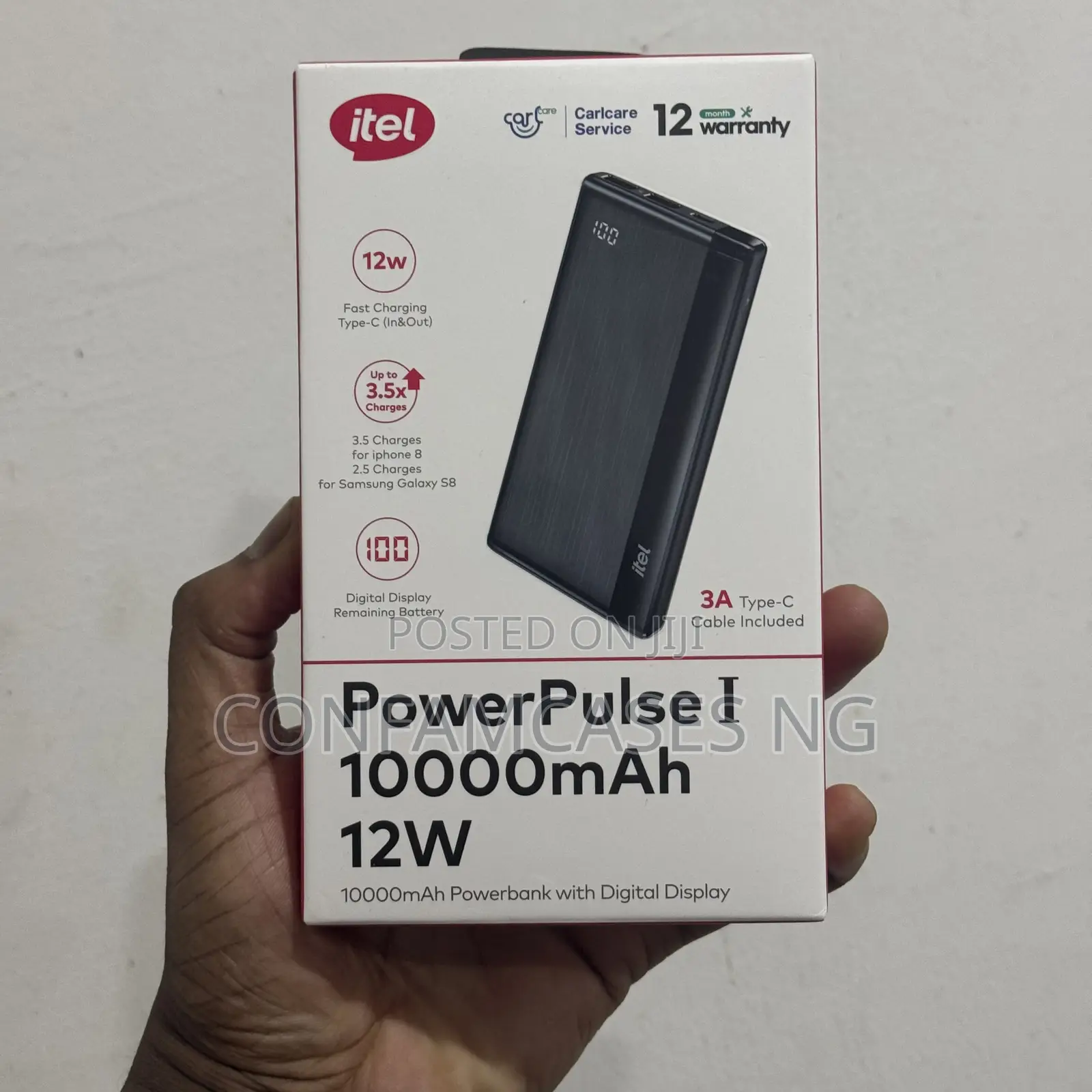 Itel Powerpulse 1 10000mah Power Bank With Type C in and Out