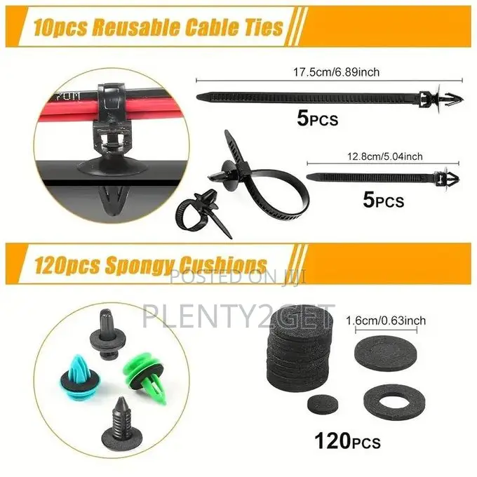 925pcs Boxed Fastener Kit With 32 Types of Bumper Clips Suit