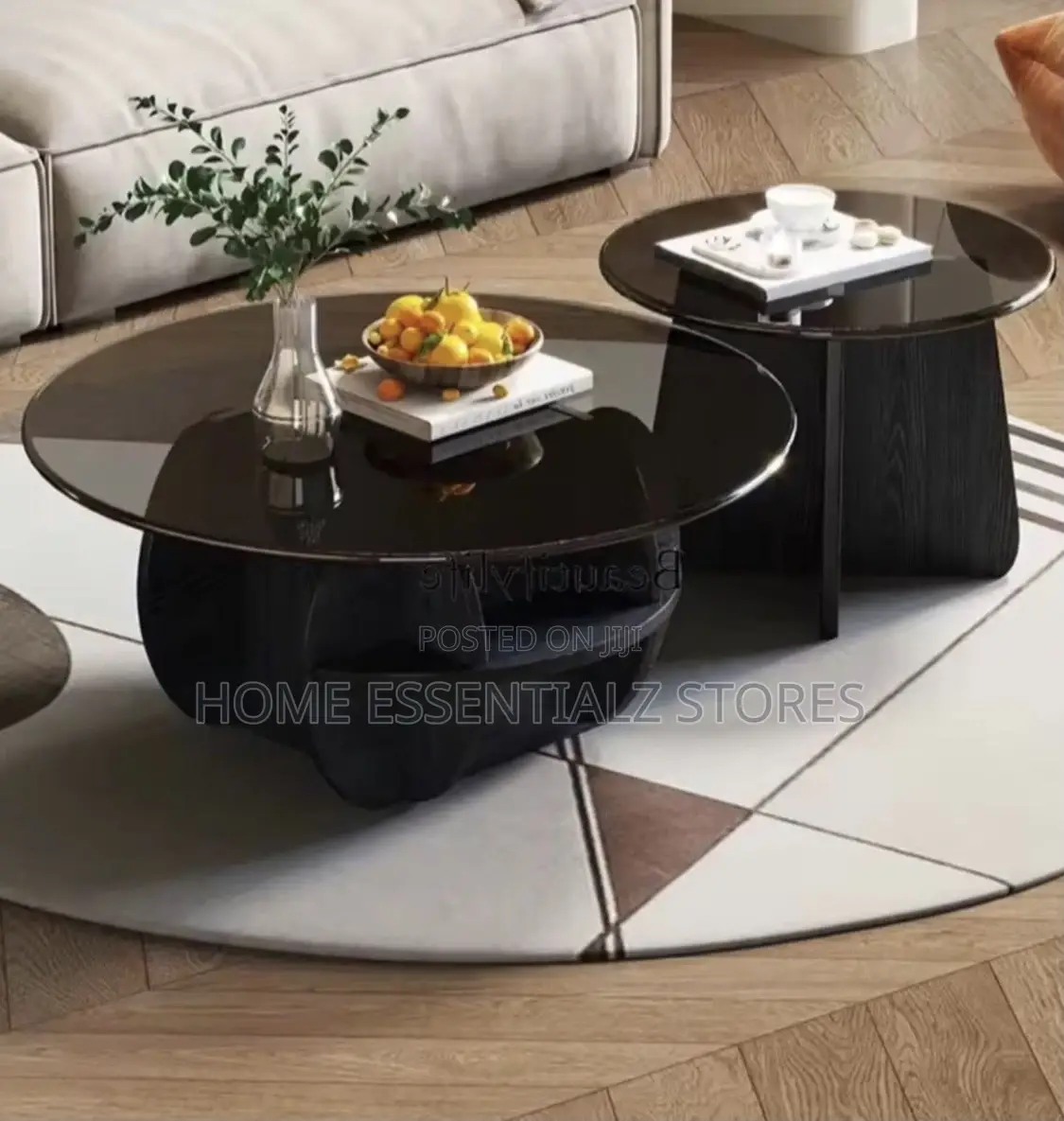 Tampered Glass Double Center Tables