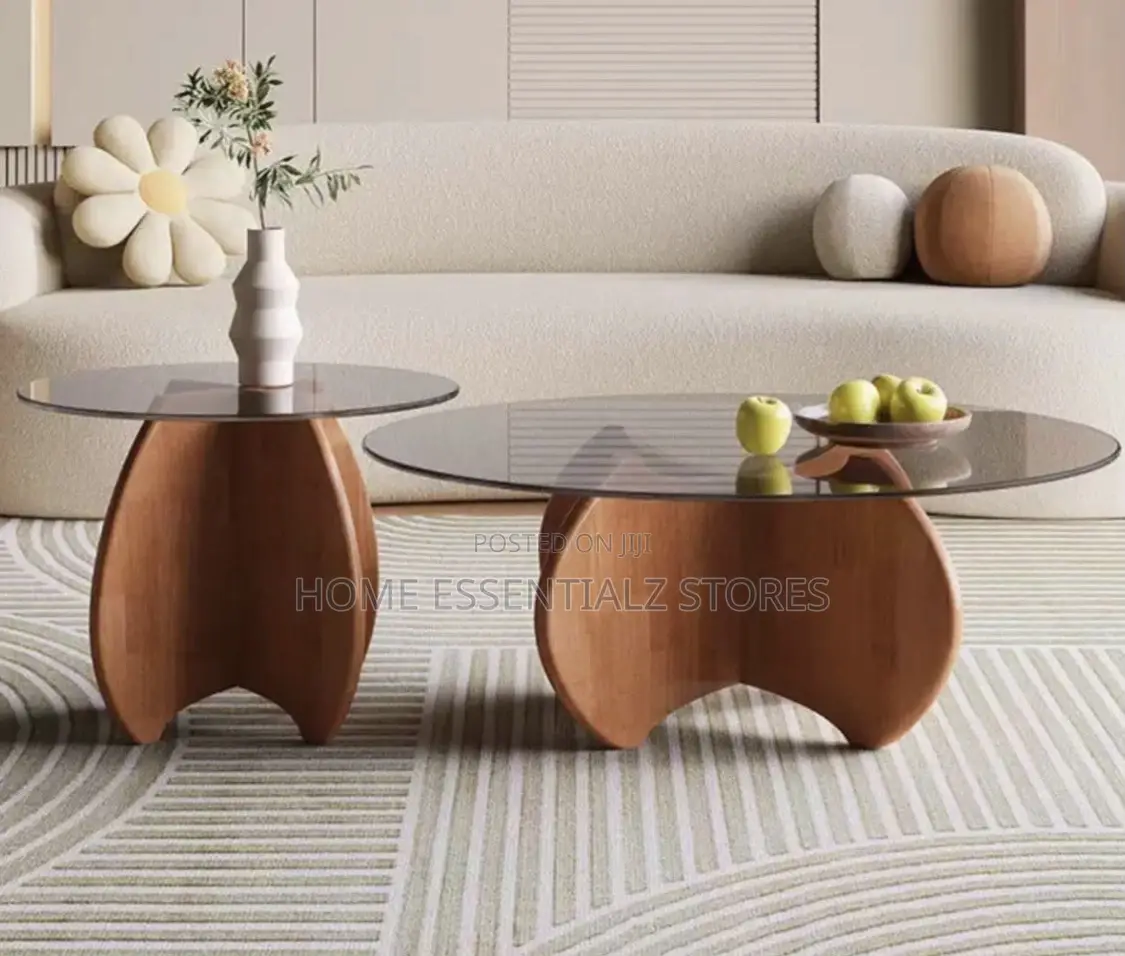 Tampered Glass Double Center Tables