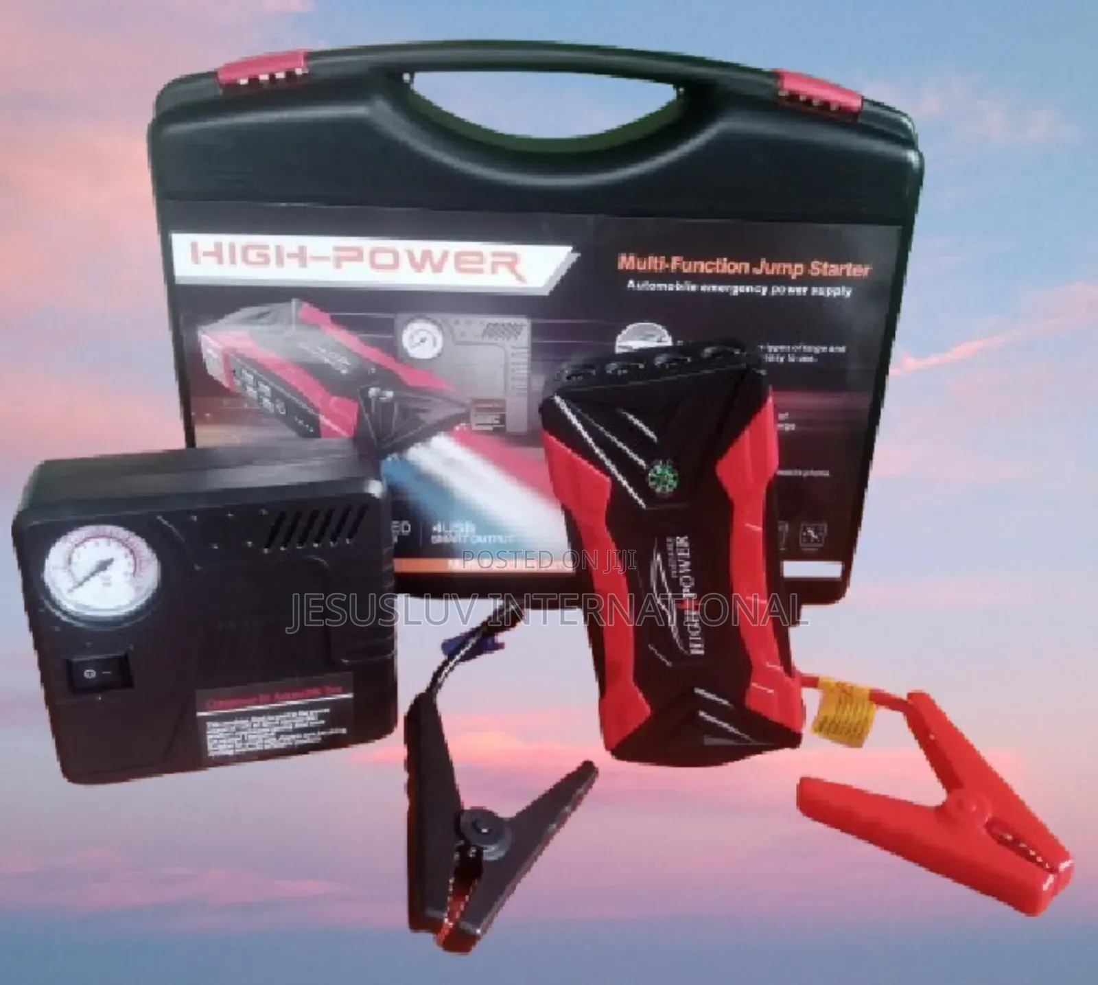 Tyre Air Compressor 12v With Jump Starter for Car, Suv, Jeep