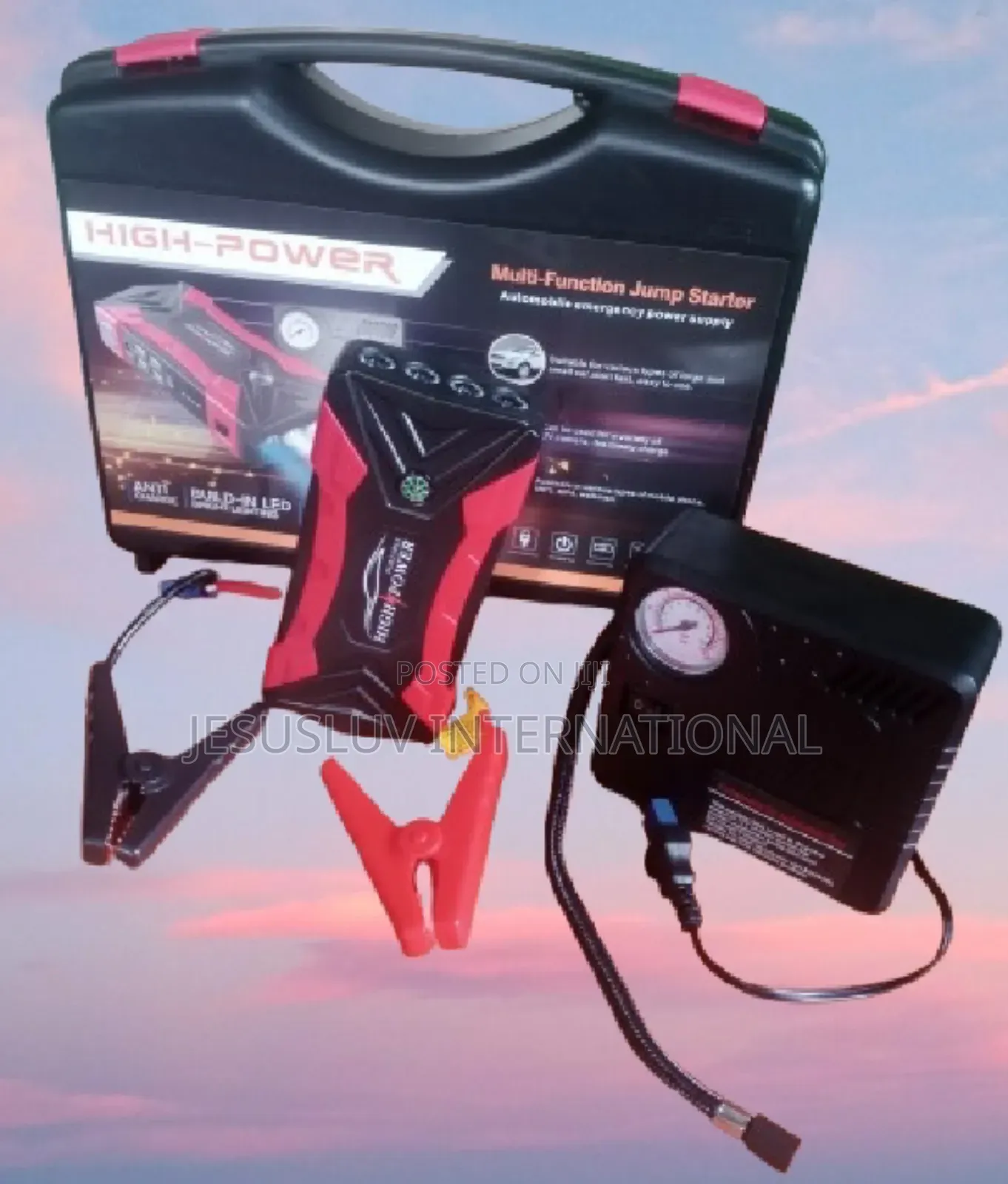Tyre Air Compressor 12v With Jump Starter for Car, Suv, Jeep