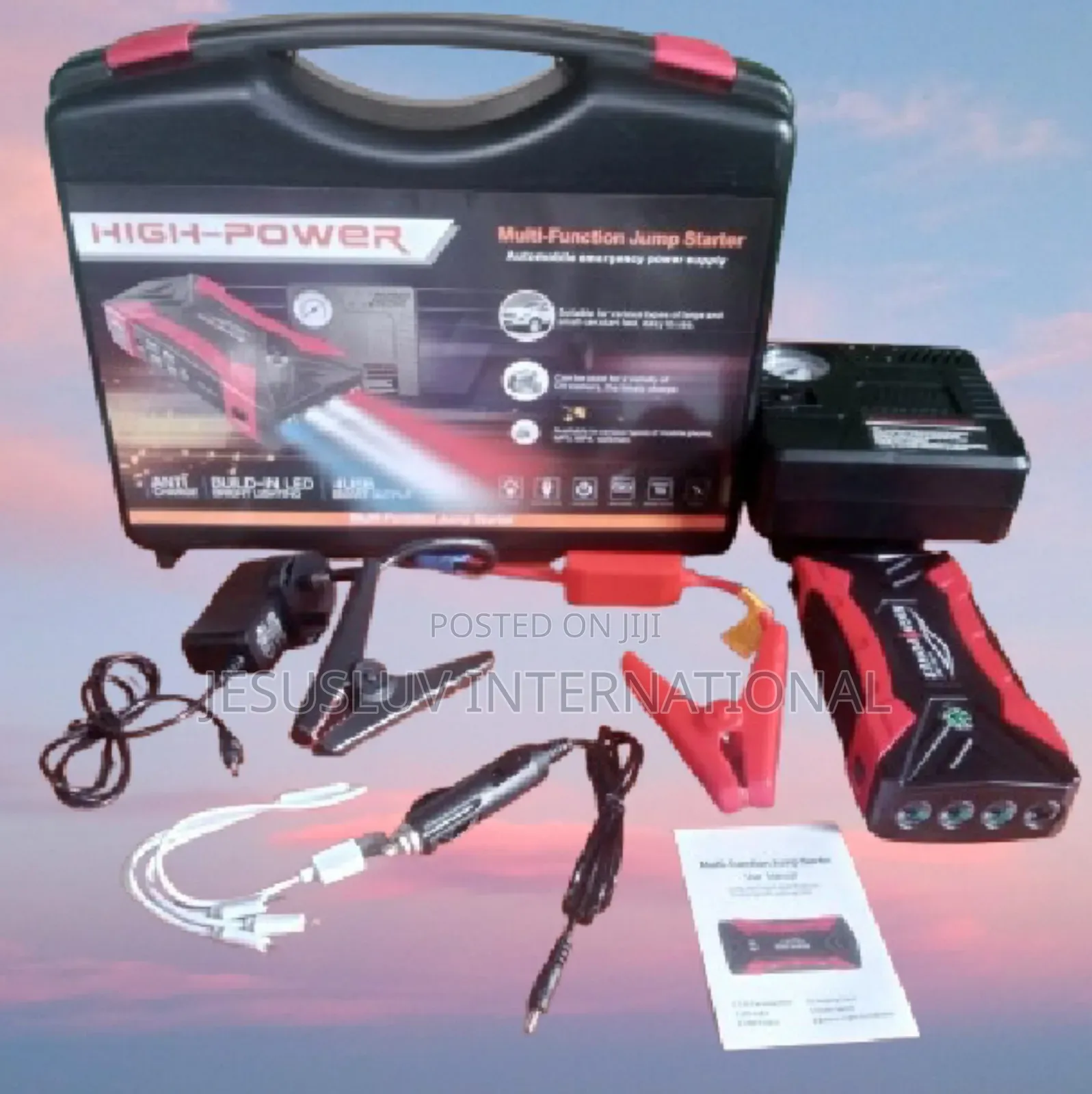 Tyre Air Compressor 12v With Jump Starter for Car, Suv, Jeep