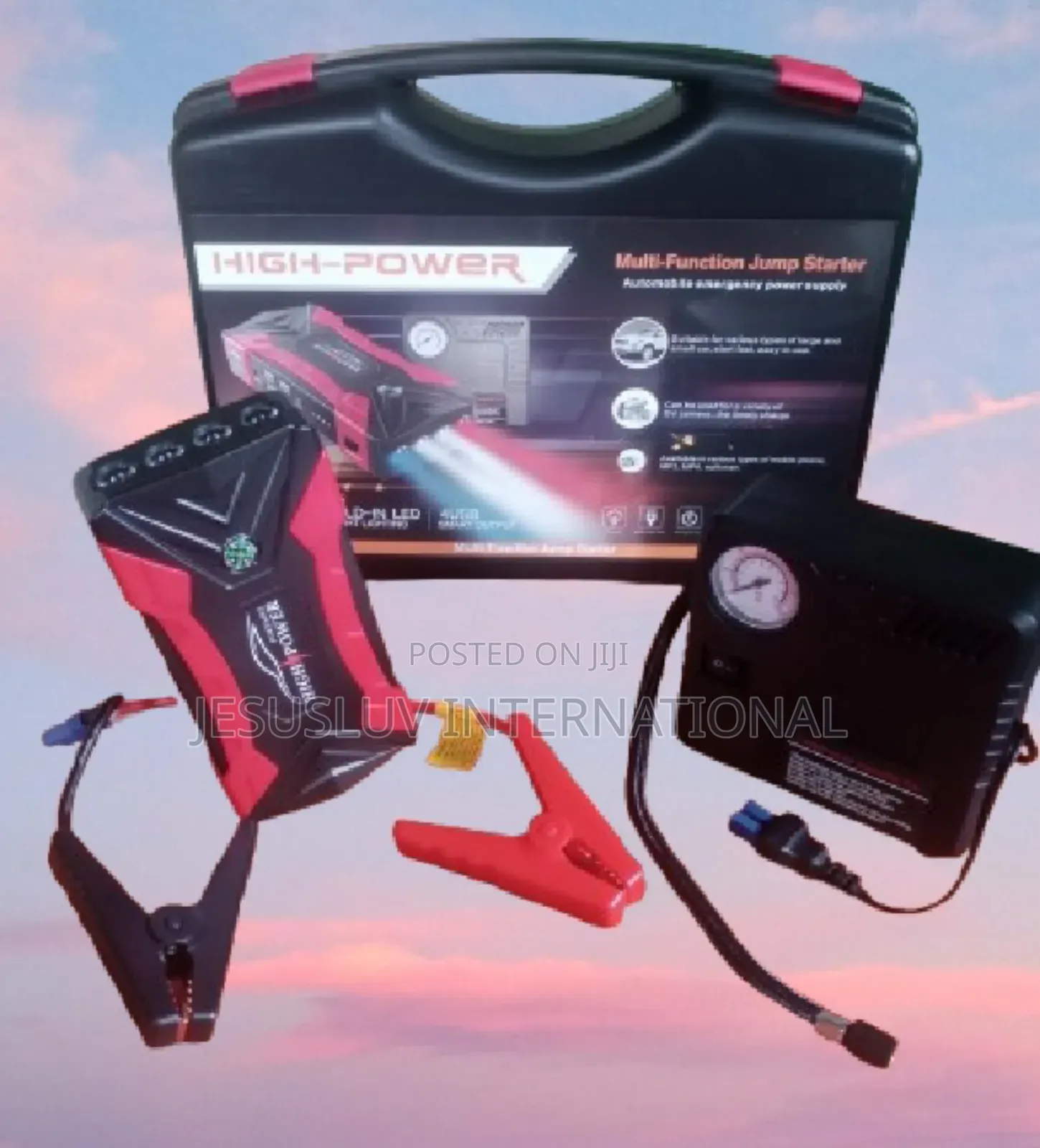 Tyre Air Compressor 12v With Jump Starter for Car, Suv, Jeep