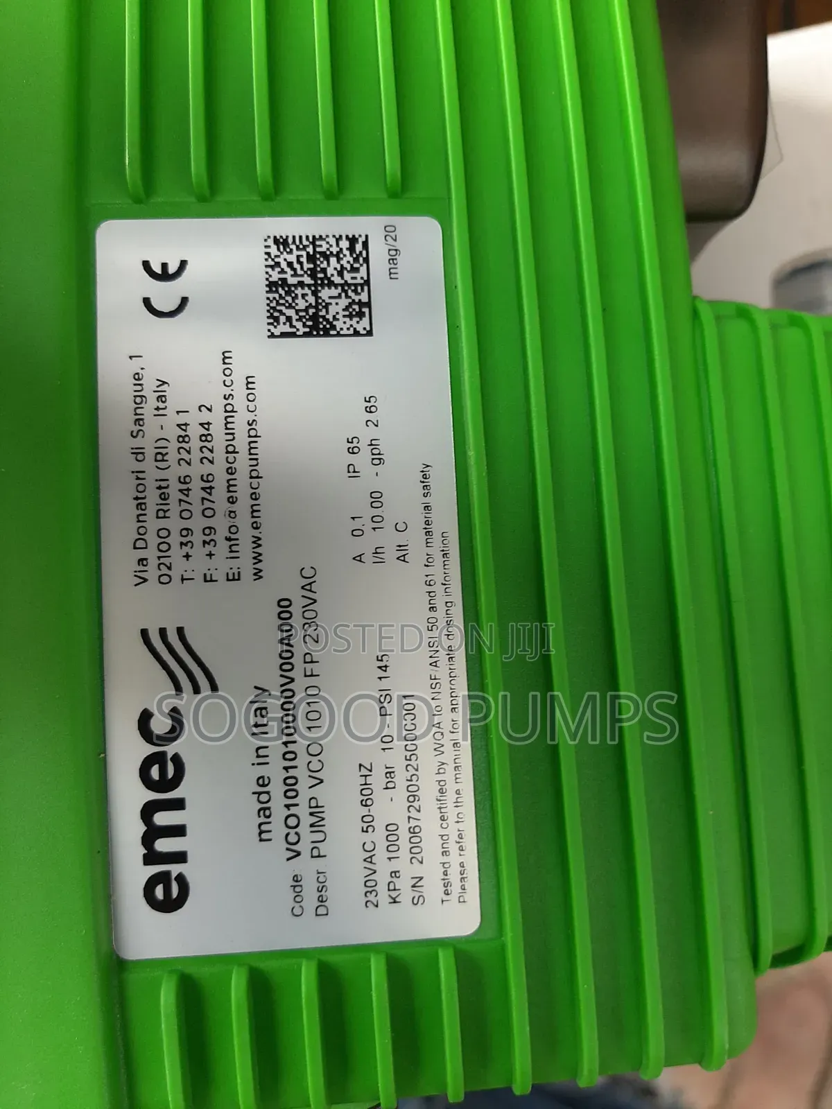 Emec Dosing Pump 10 GPH at 10 Bar