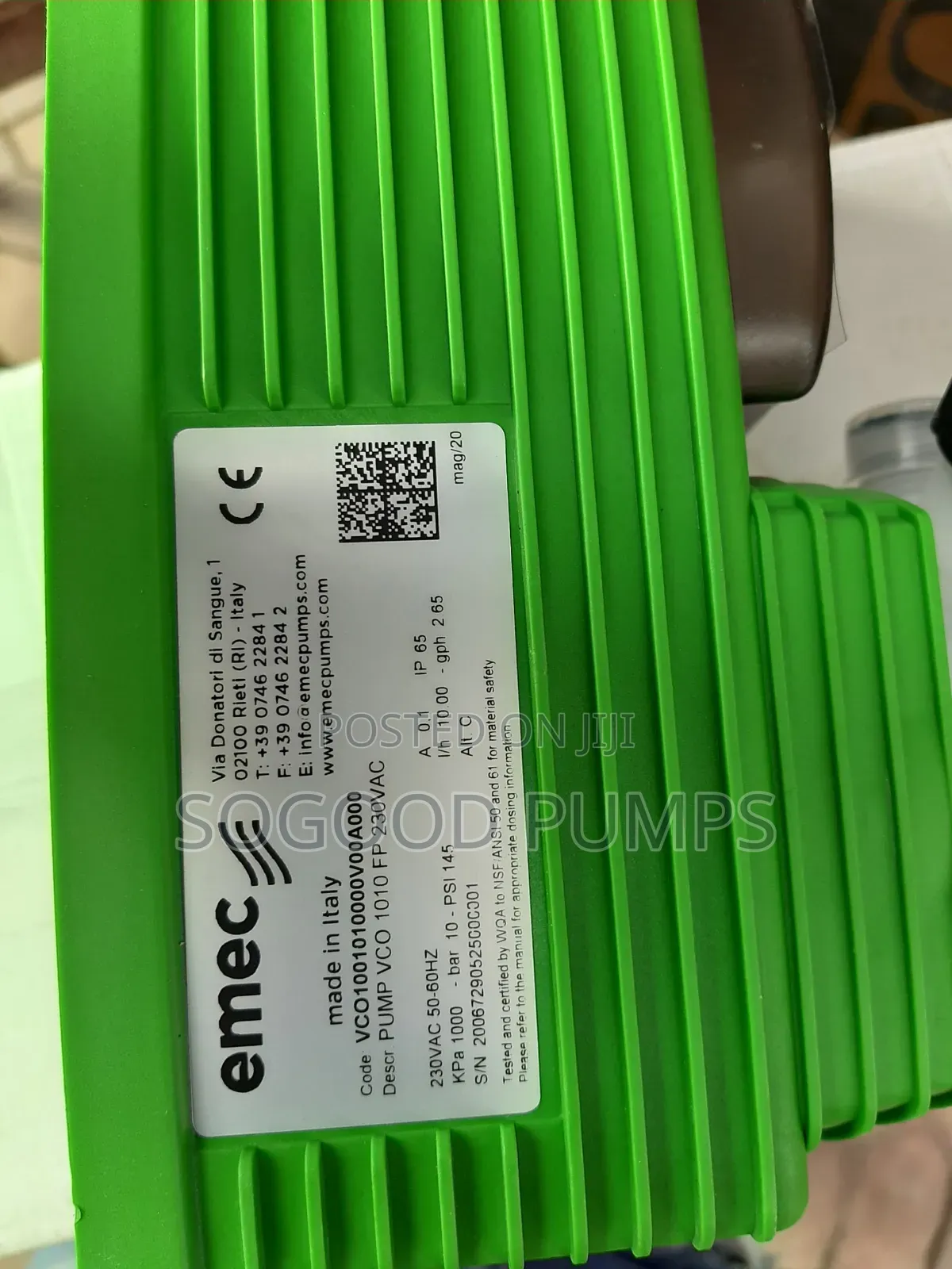 Emec Dosing Pump 10 GPH at 10 Bar