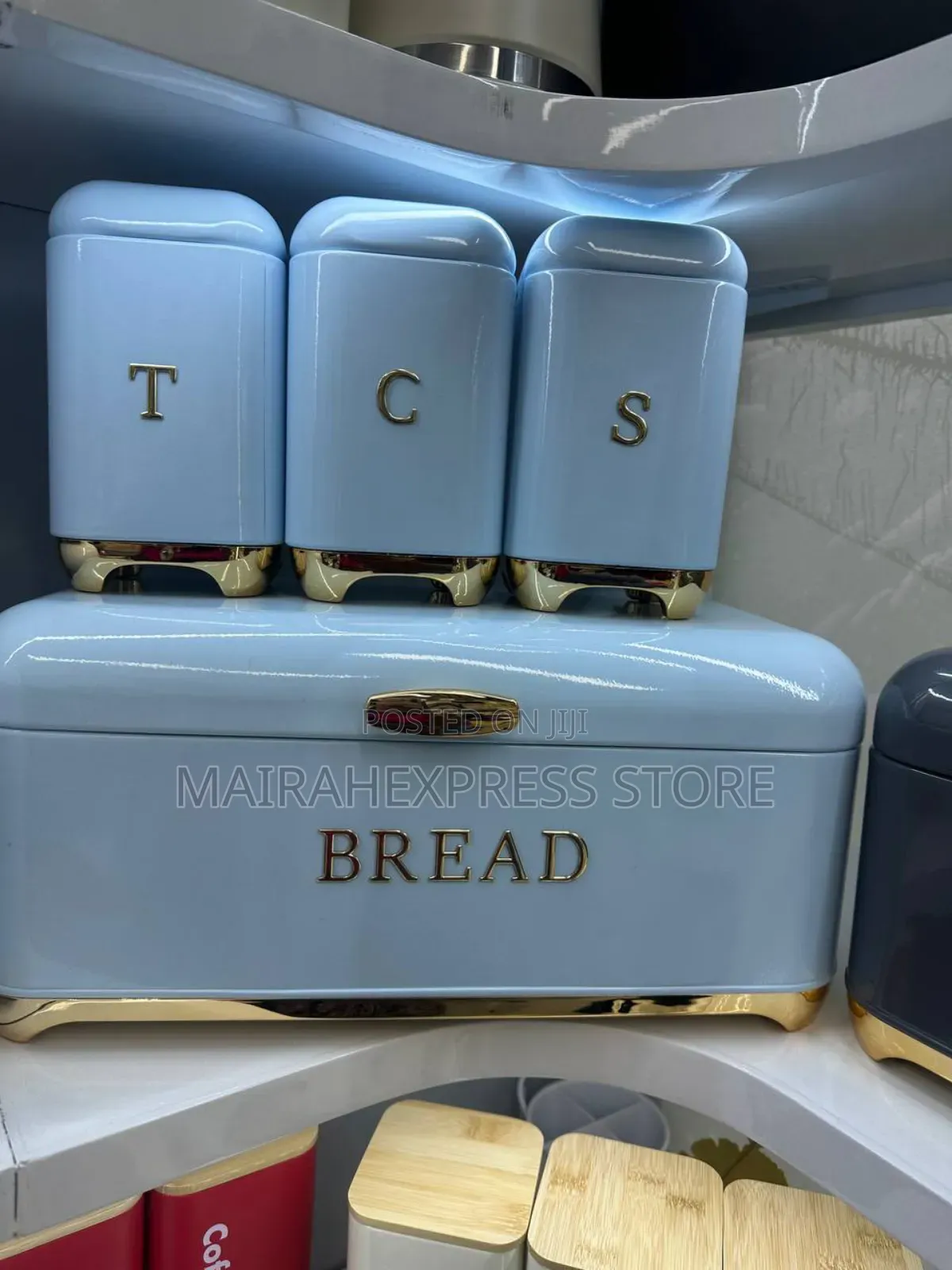 4 in 1 Bread Bin, Tea, Sugar and Coffee Set