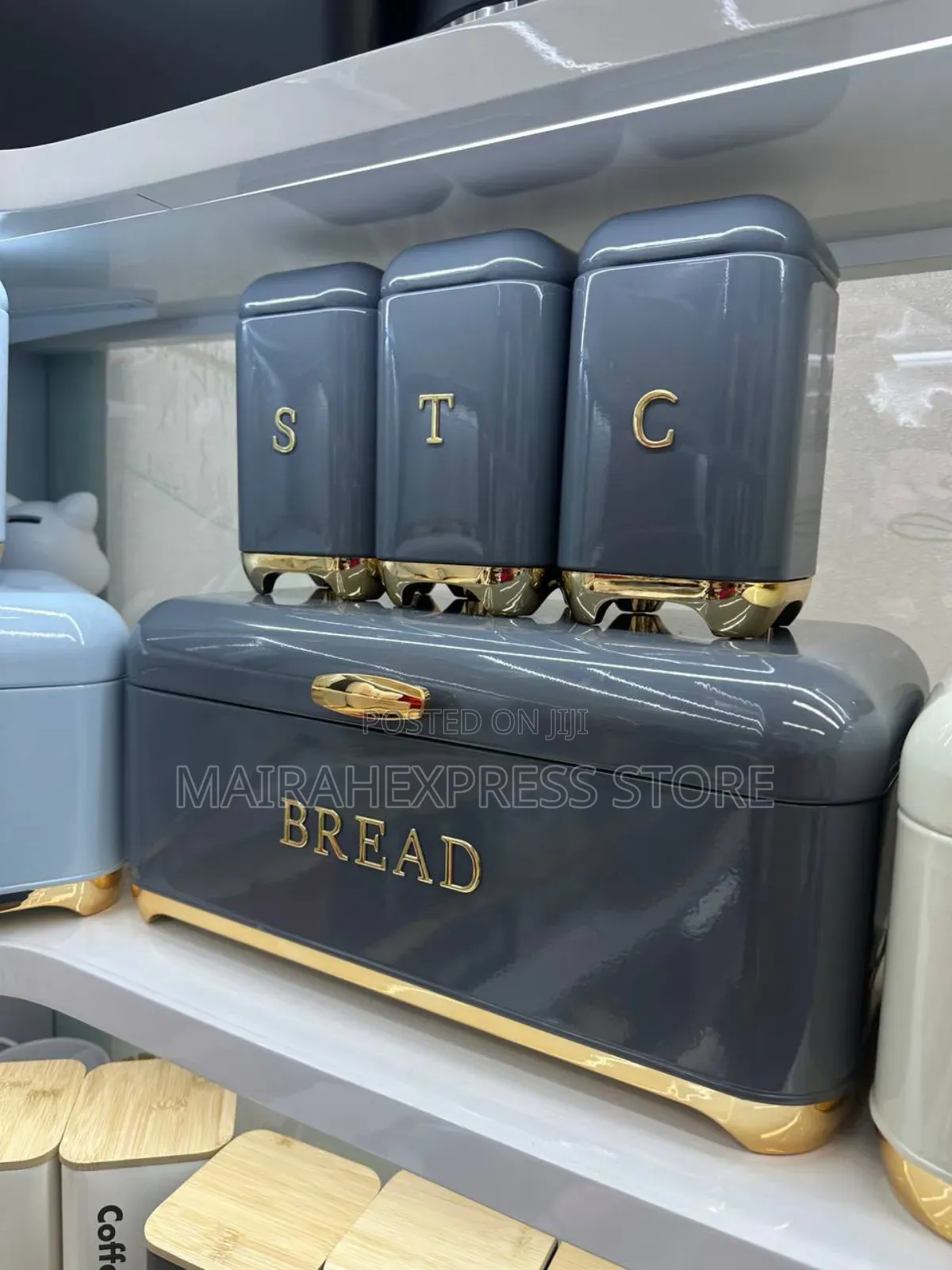 4 in 1 Bread Bin, Tea, Sugar and Coffee Set