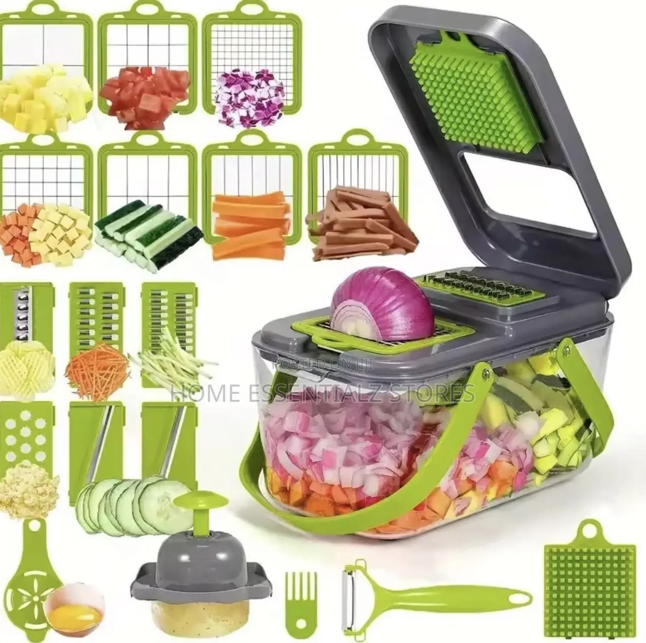 22 Pieces Vegetable Slicer - Multifunctional Fruits Grater