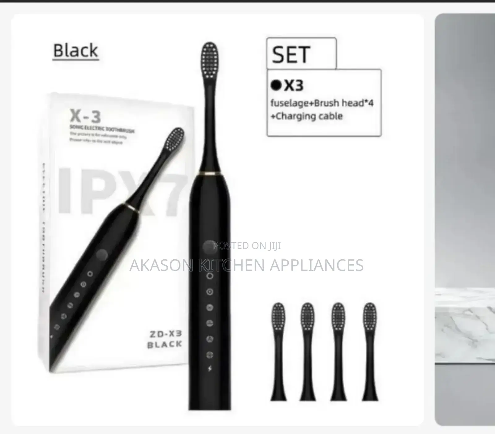 Ipx7 (X-3) Deep Cleaning Electric Toothbrush