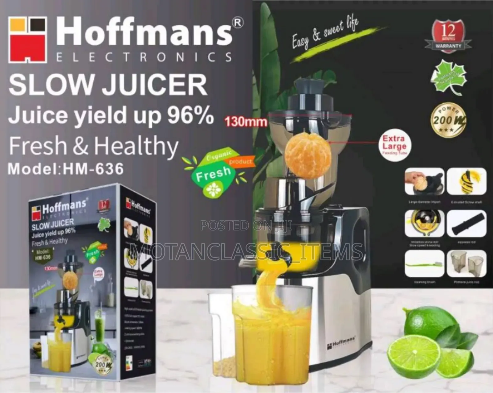 Hoffmans Slow Juicer 130mm (Extra Large)