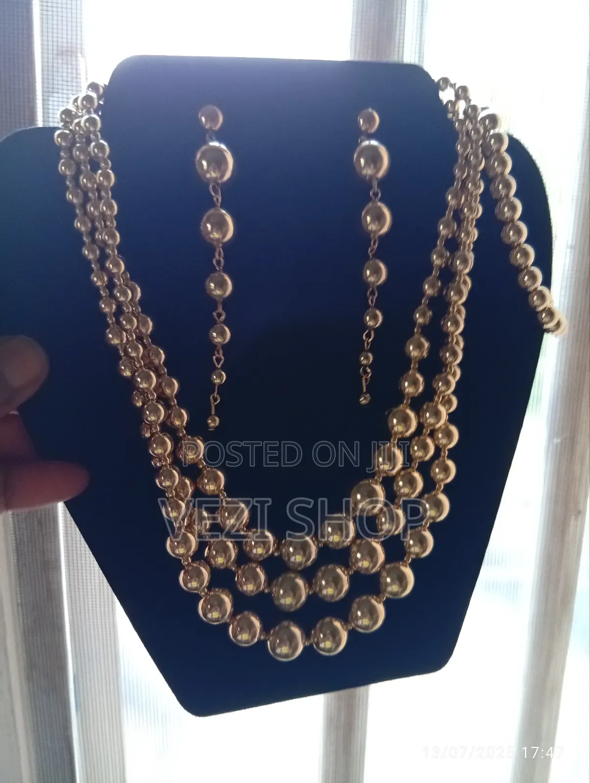3 PCS Gold Plated Short Necklace Punk Chic Faux Set