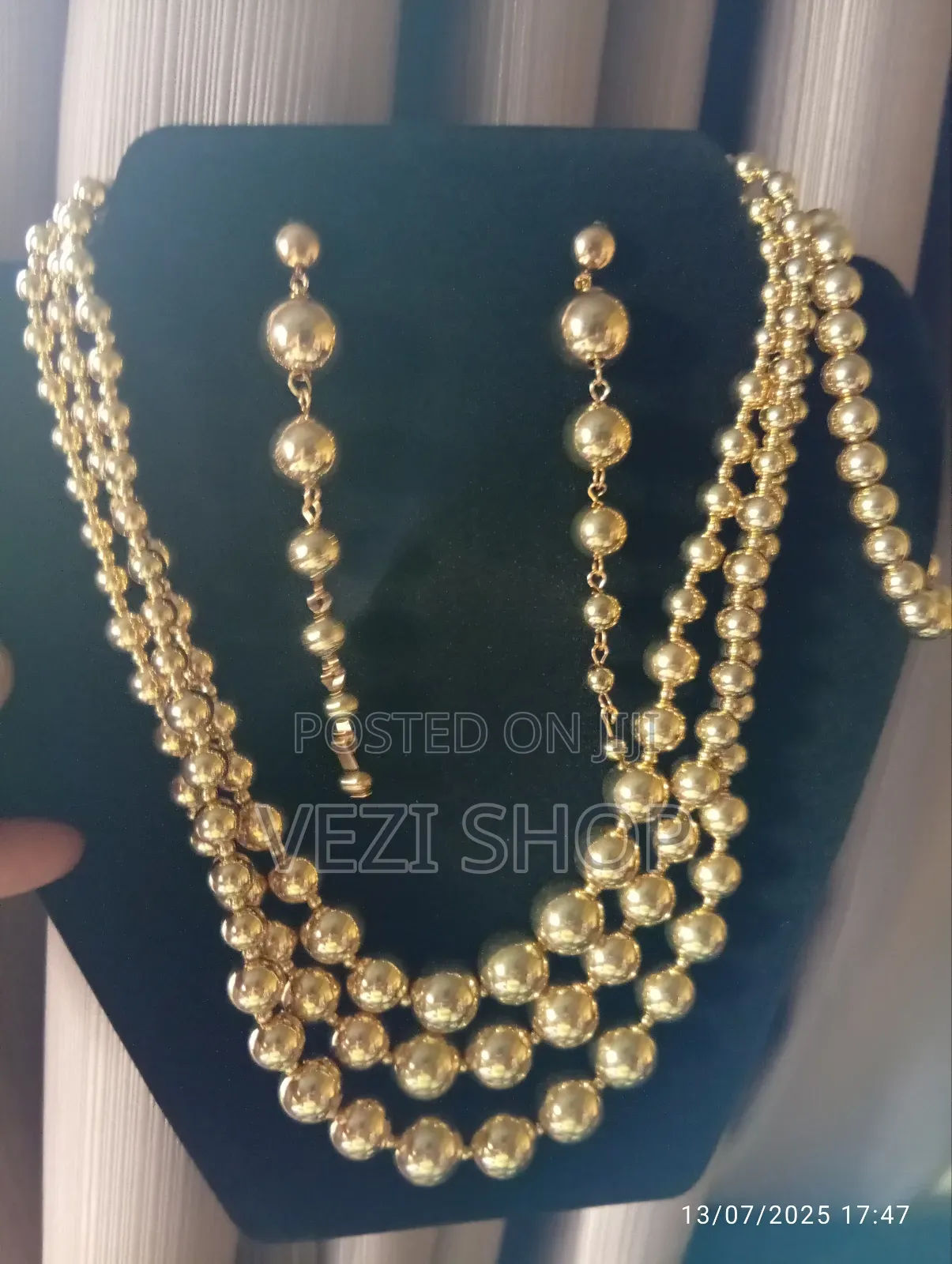3 PCS Gold Plated Short Necklace Punk Chic Faux Set