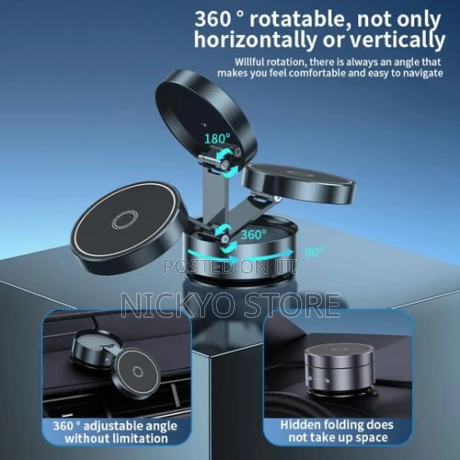 Magnetic Auto-Tracking Phone Holder
Ultra-Portable