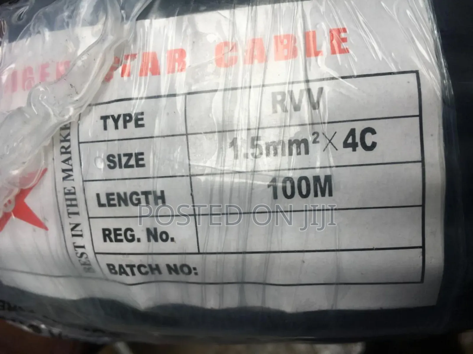 1.5mmx4core High Quality Flexible Electric Cable 100% Copper