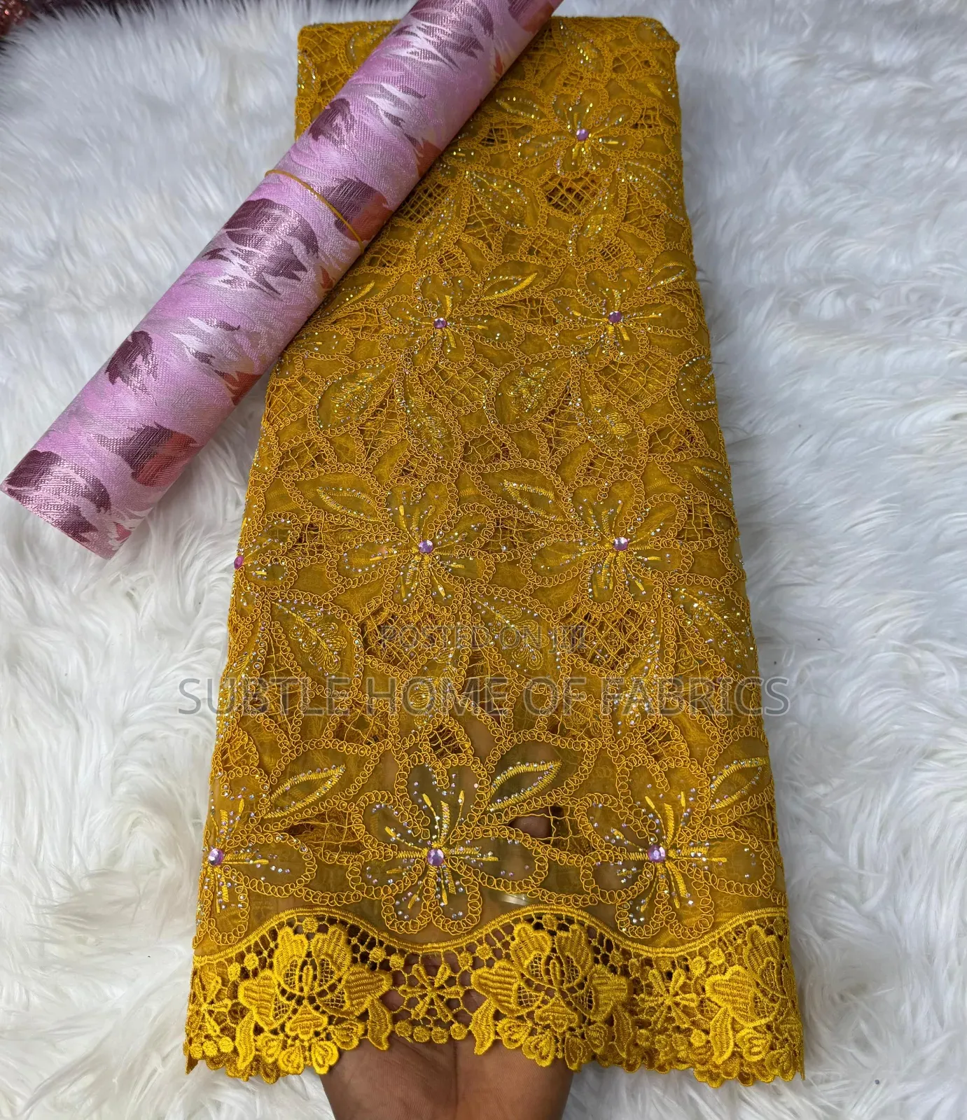 Soft Lace With Diamond Stone for a Bride