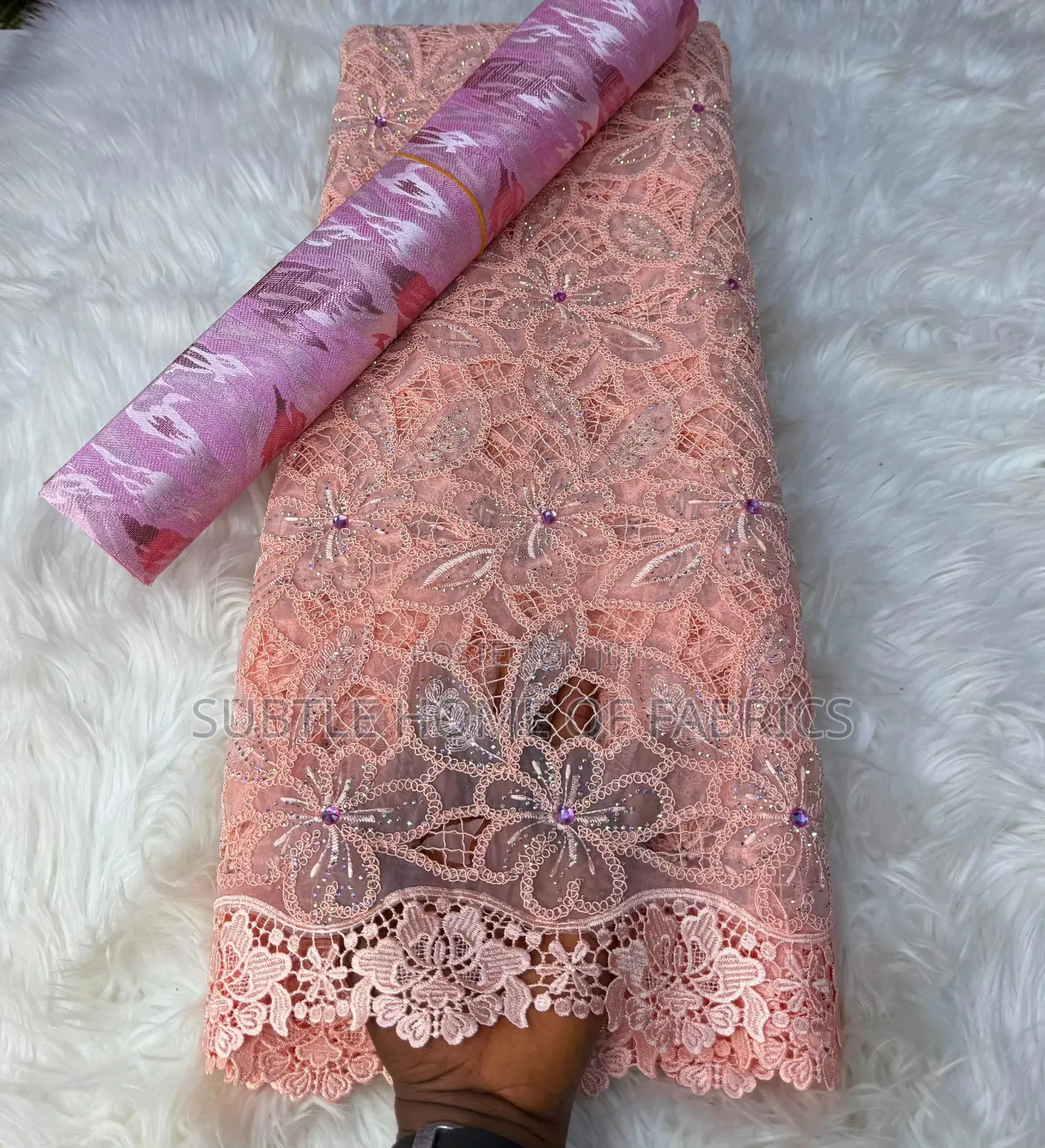 Soft Lace With Diamond Stone for a Bride