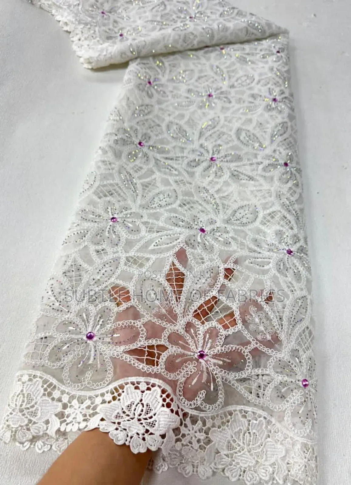 Soft Lace With Diamond Stone for a Bride