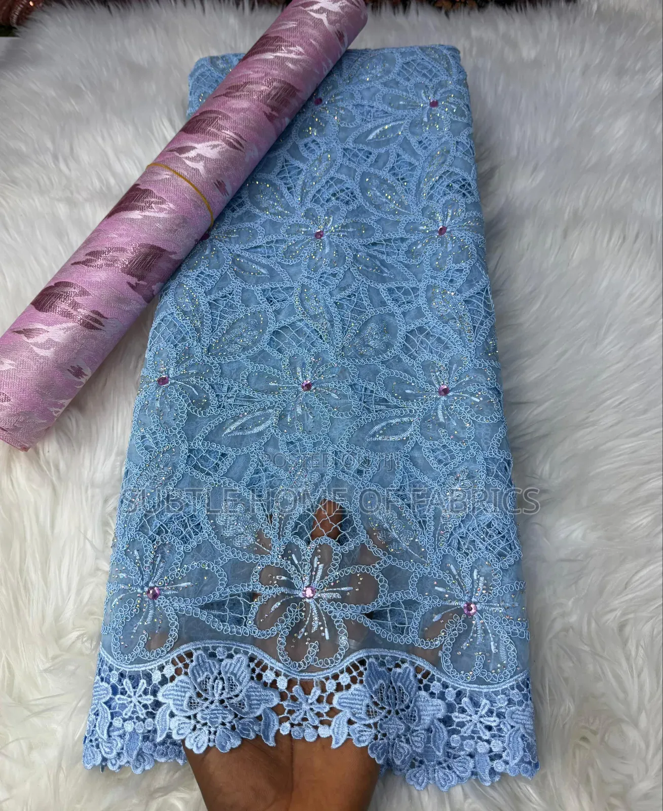 Soft Lace With Diamond Stone for a Bride