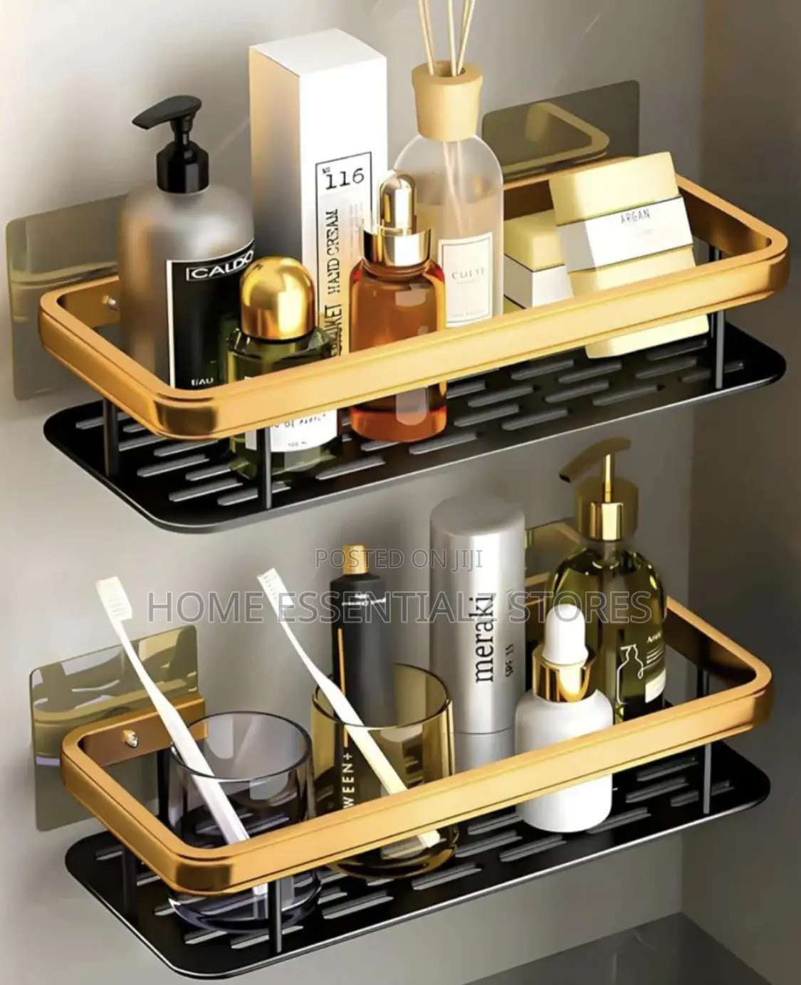 2 Pieces Set of Bathroom Organizers - Luxury Bathroom Rack