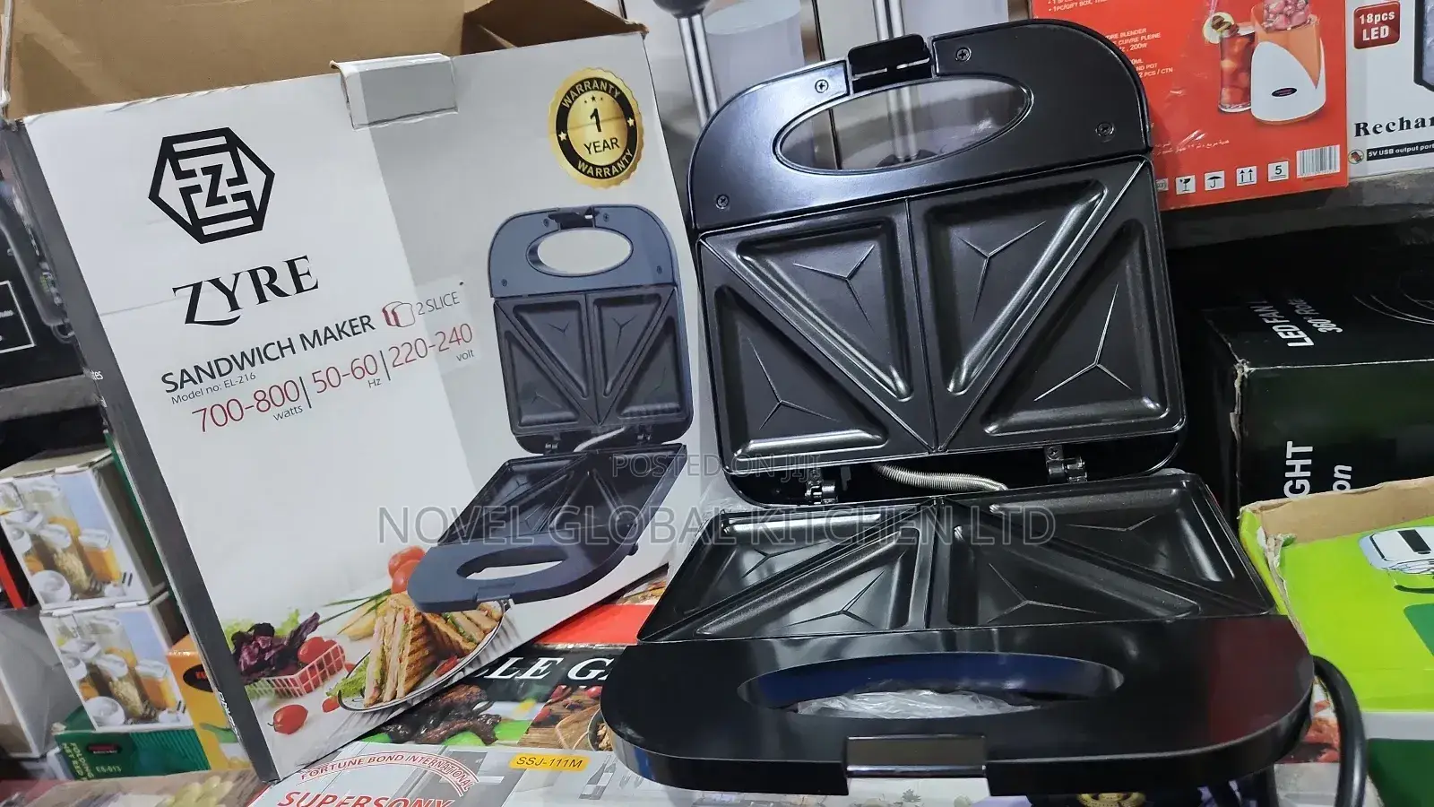 Zyre Sandwich Maker 2slice