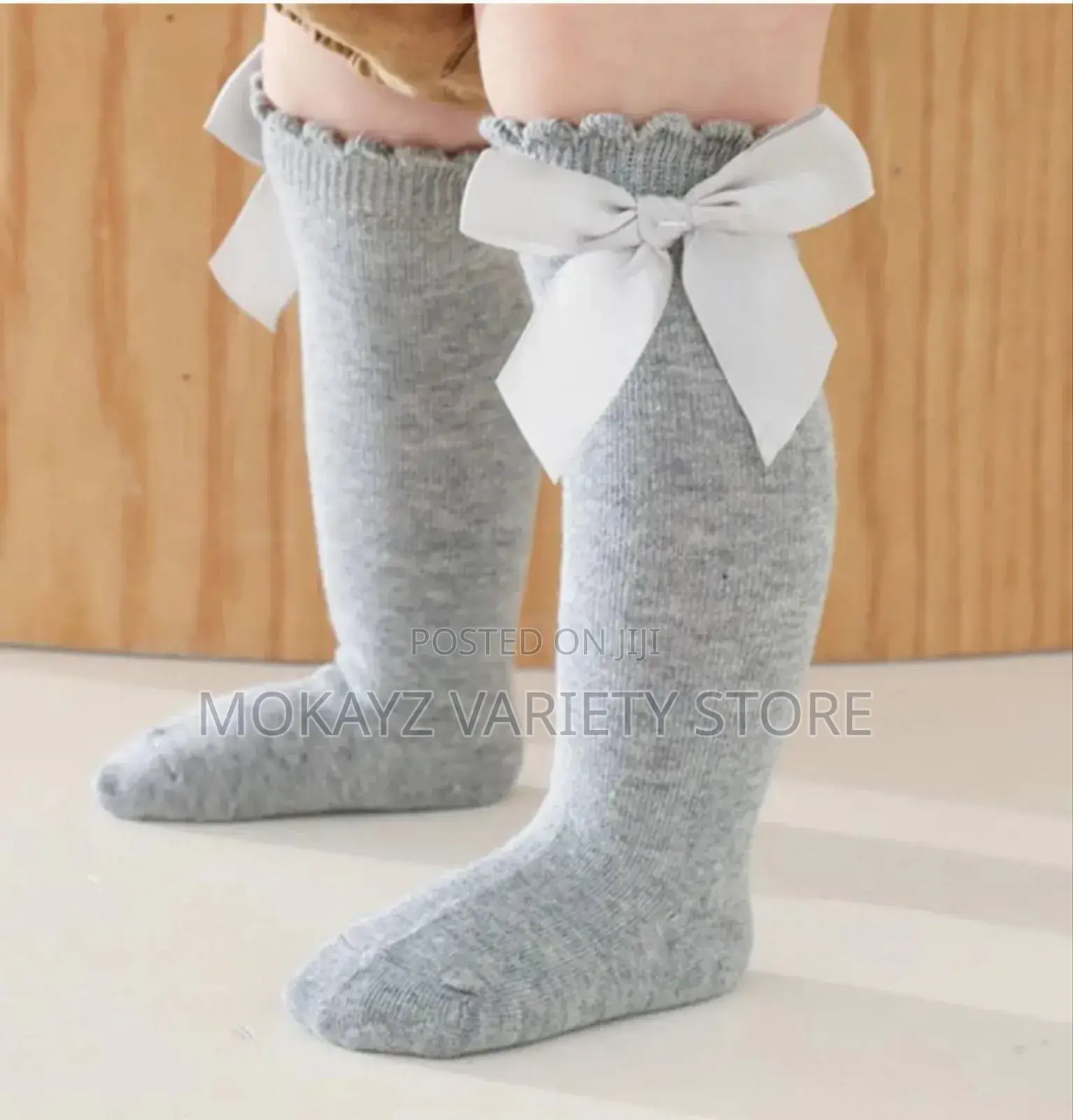 Newest Design Kid Girls Fashion Long Socks With Side Bowtie