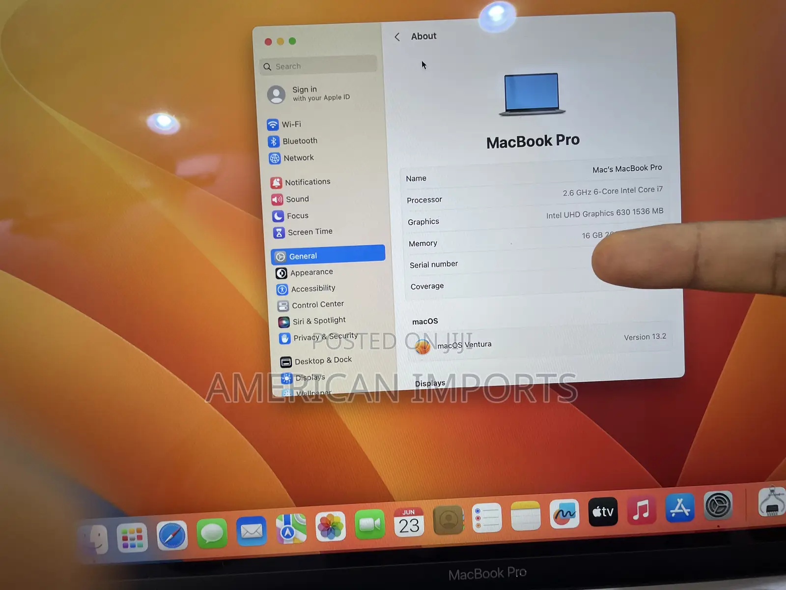 Laptop Apple MacBook Pro 2019 16GB Intel Core I7 SSD 512GB